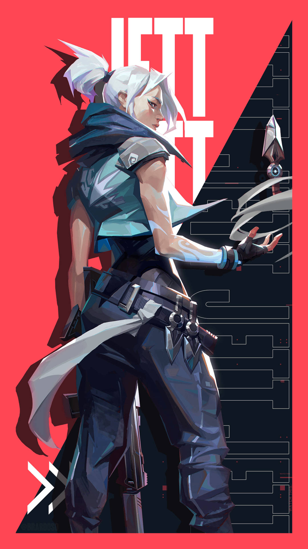 Fondo de Pantalla Valorant Jett Kunai Fondos de pantalla