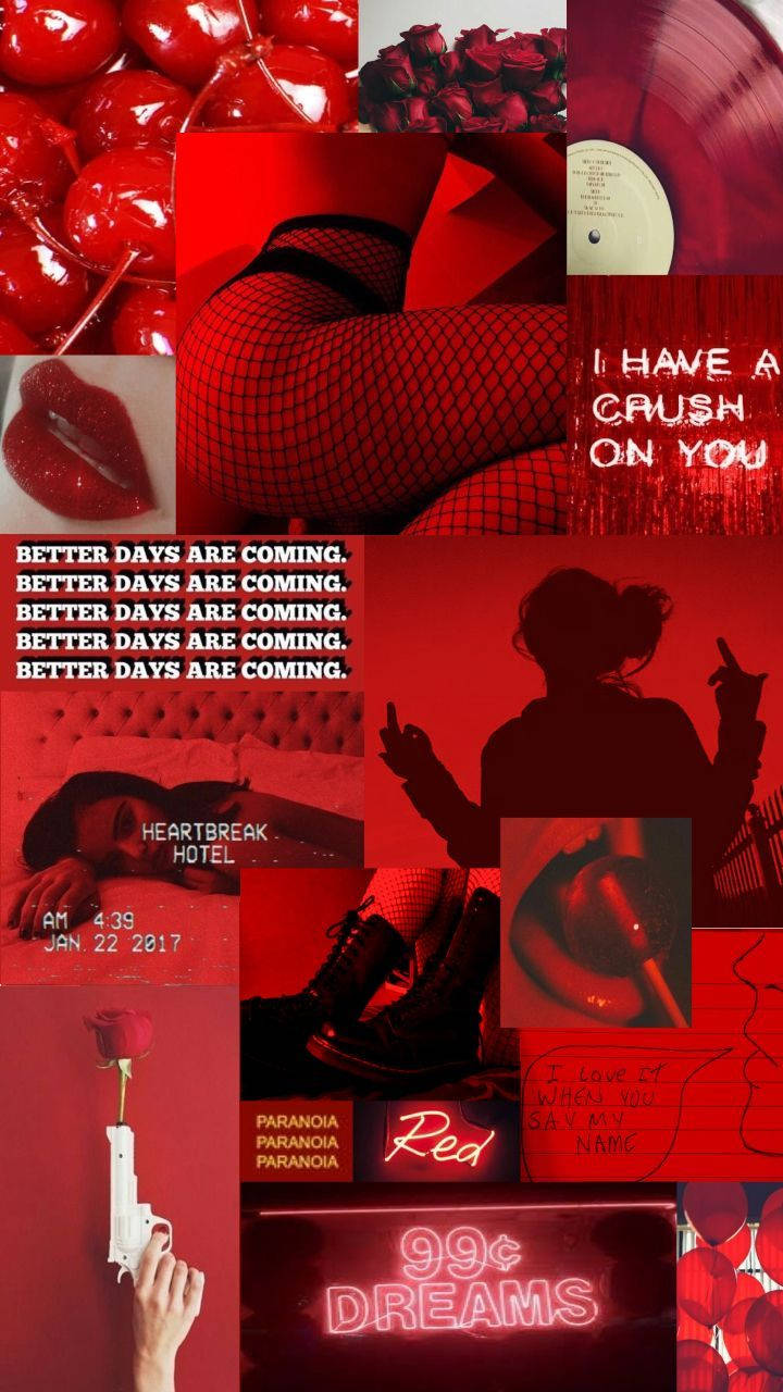 Fondo de pantalla Baddie rojo oscuro estético para iPhone Fondos de pantalla