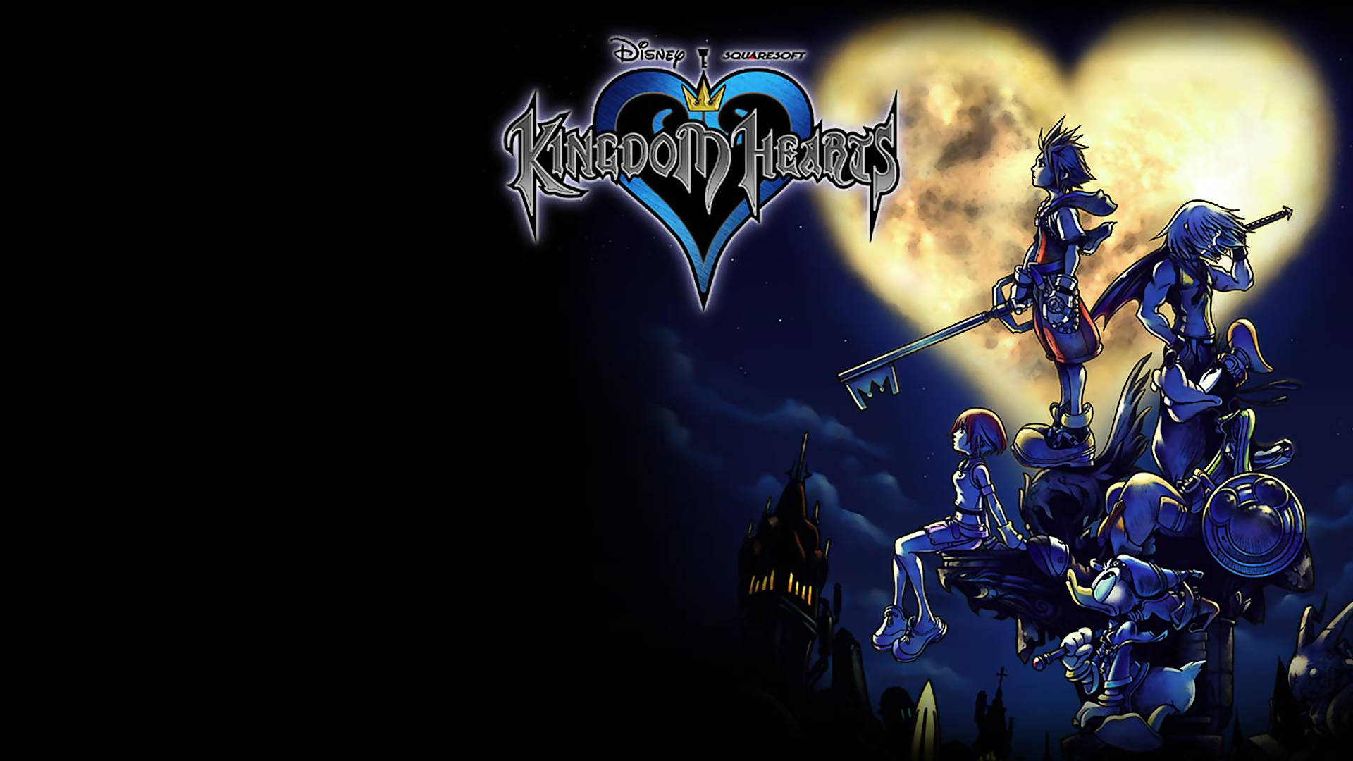 Fondo de pantalla de bloqueo del logo de Kingdom Hearts