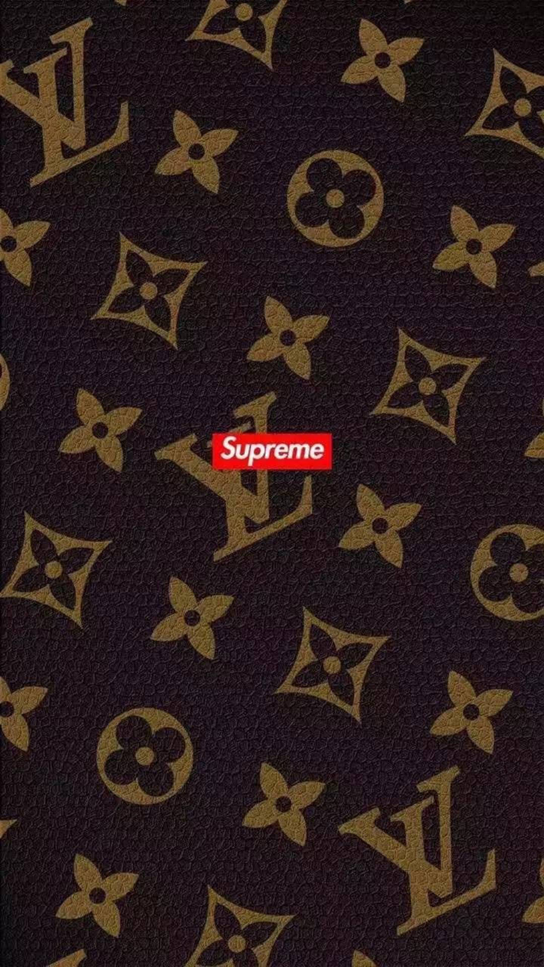 Fondo de pantalla Supreme y Louis Vuitton en cuero Fondos de pantalla