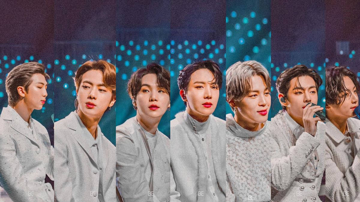 Fondo de pantalla de escritorio de BTS en pantalla dividida Fondos de pantalla