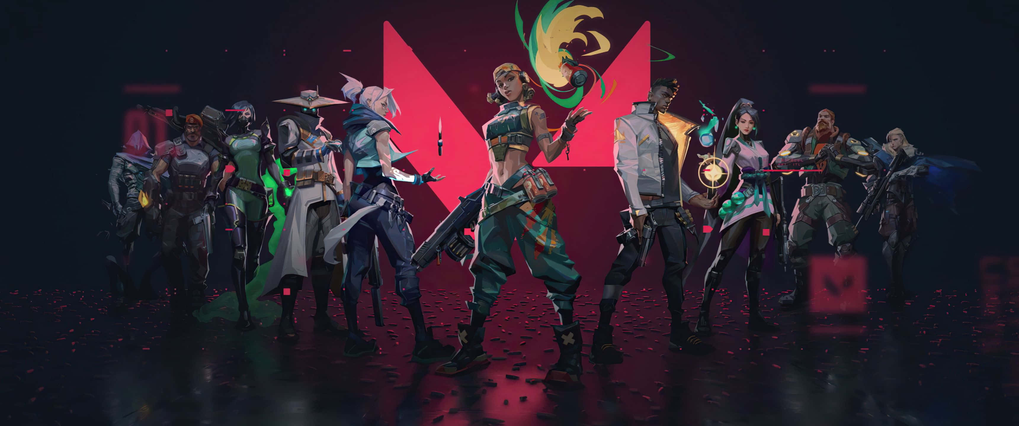 Fondo de Pantalla 3440x1440p de los Agentes de Valorant con Raze Fondos de pantalla