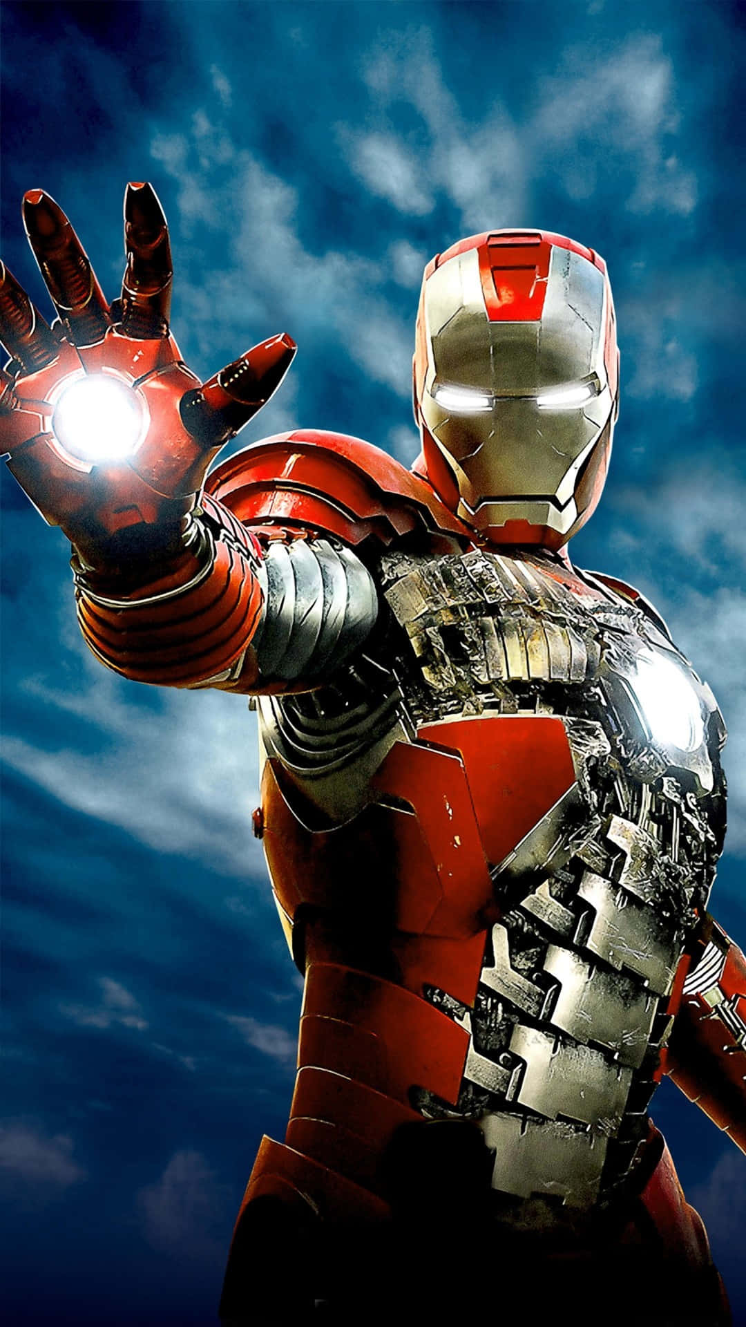 Fondo de pantalla 3D de Iron Man sobre el cielo para iPhone Fondos de pantalla