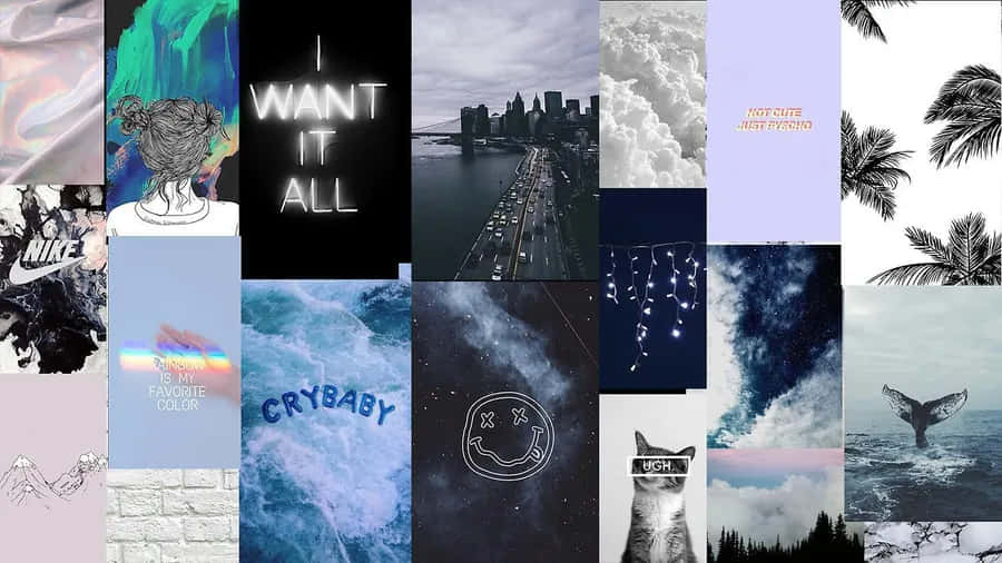 FONDO DE PANTALLA AZUL GRUNGE ESTÉTICO Fondos de pantalla