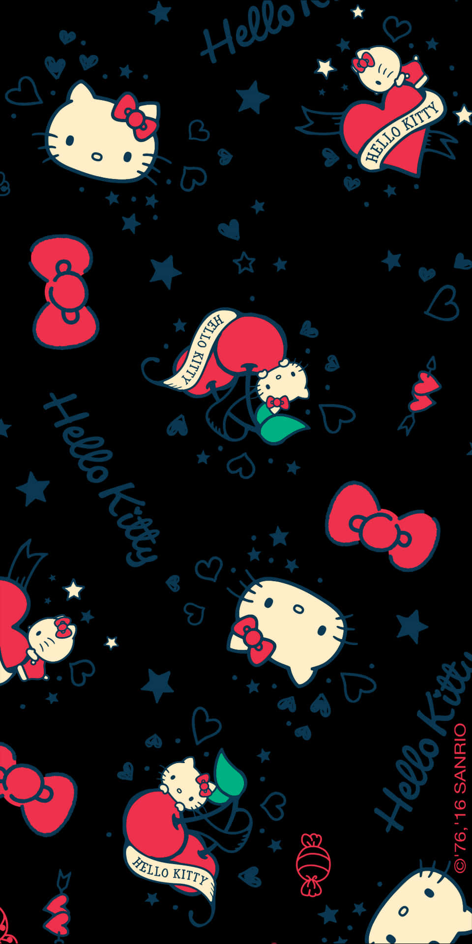 Fondo de Pantalla con Patrón de Hello Kitty Fondos de pantalla
