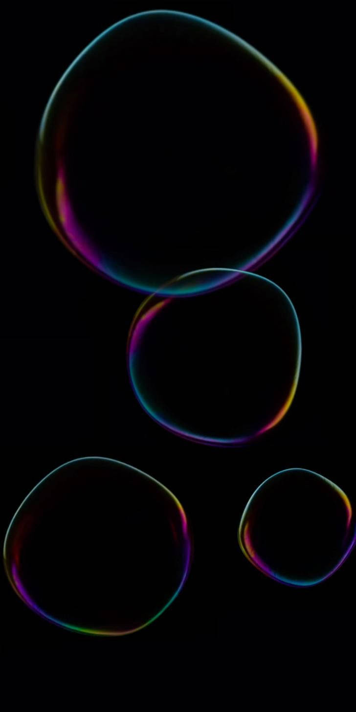 Fondo de pantalla de burbujas vibrantes en pantalla Xiaomi Redmi Note 9 Fondos de pantalla