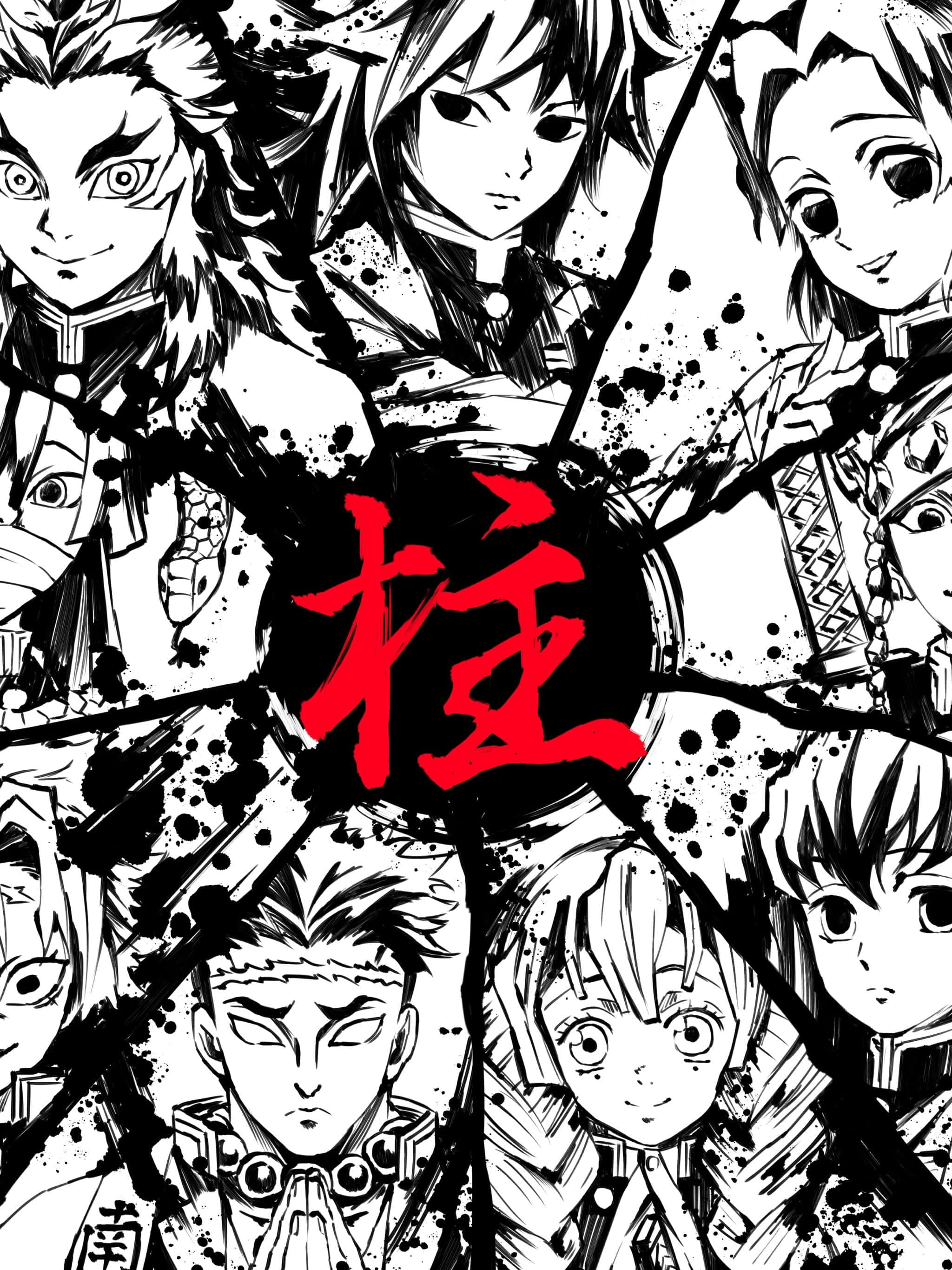 Fondo de Pantalla de Demon Slayer Manga para Pantalla de Bloqueo de iPhone Fondos de pantalla