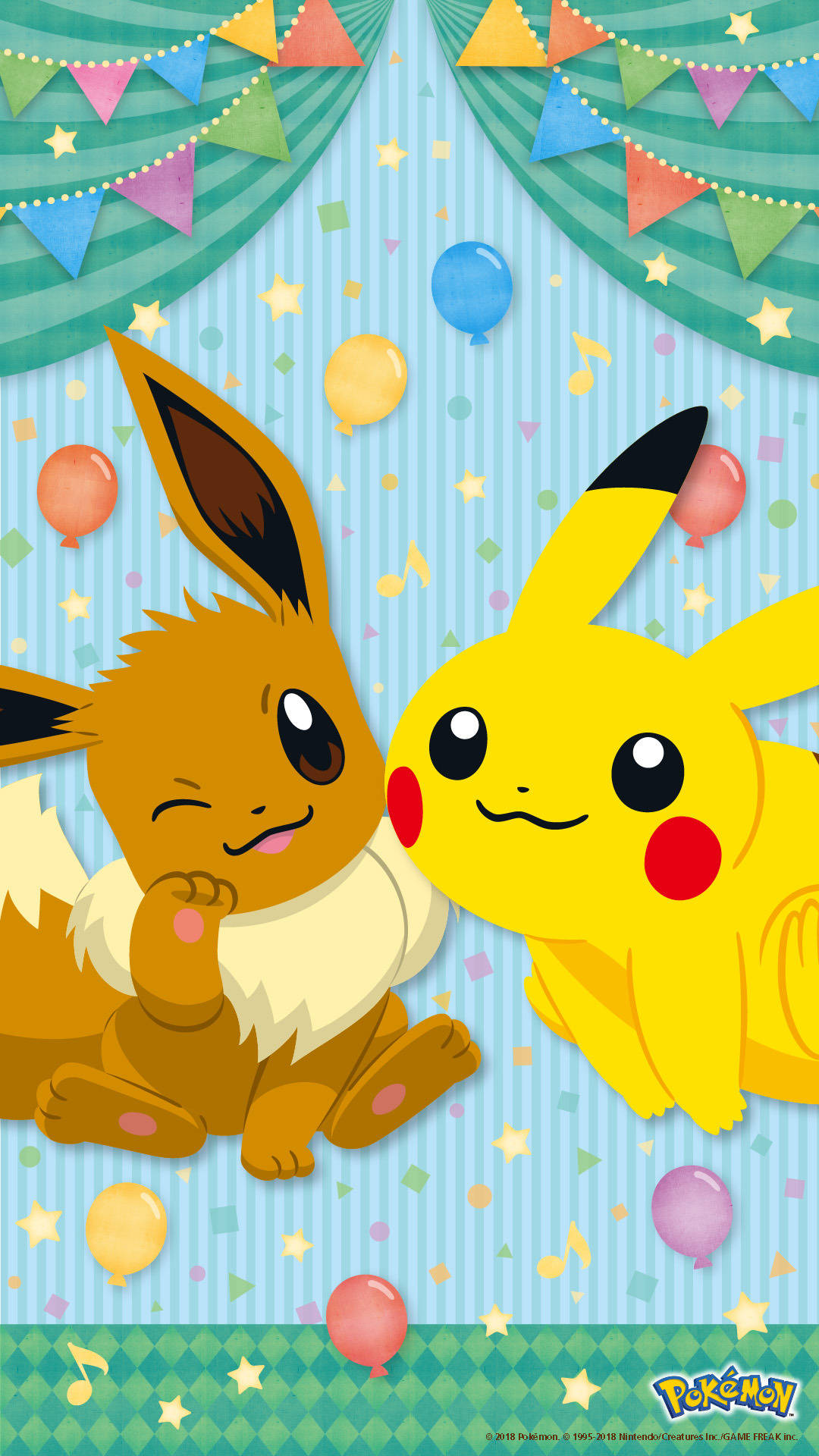 Fondo de pantalla de Eevee y Pikachu para iPhone Fondos de pantalla