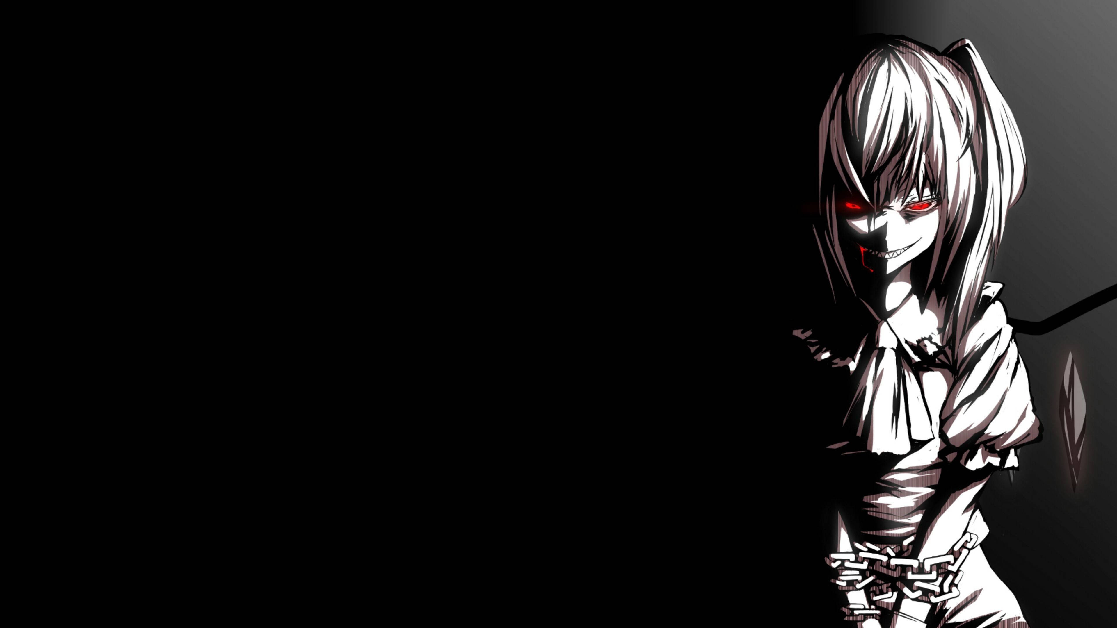 Fondo de pantalla de escritorio con estética oscura de anime fascinante Fondos de pantalla