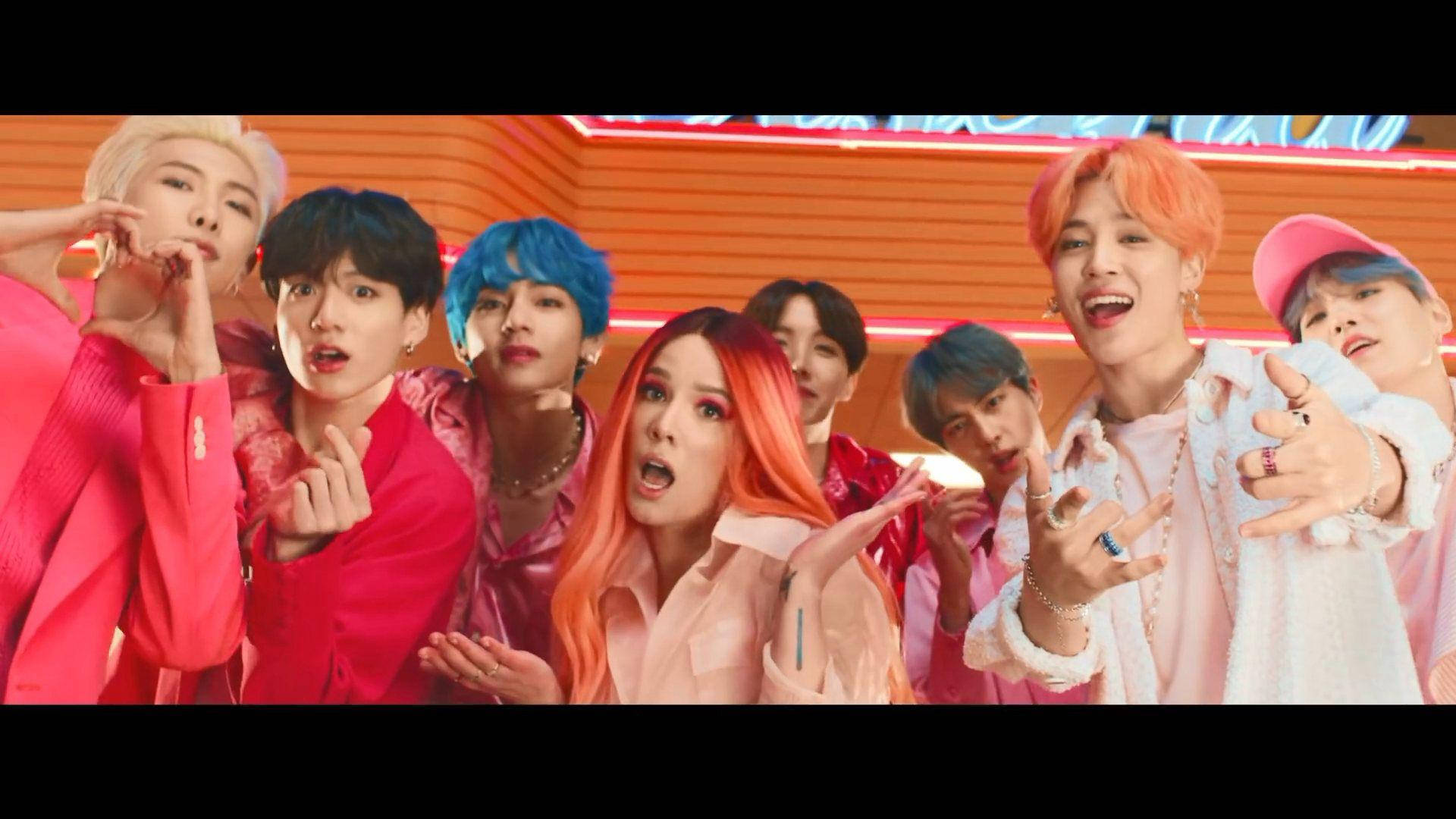 Fondo de Pantalla de Escritorio de BTS y Halsey Fondos de pantalla