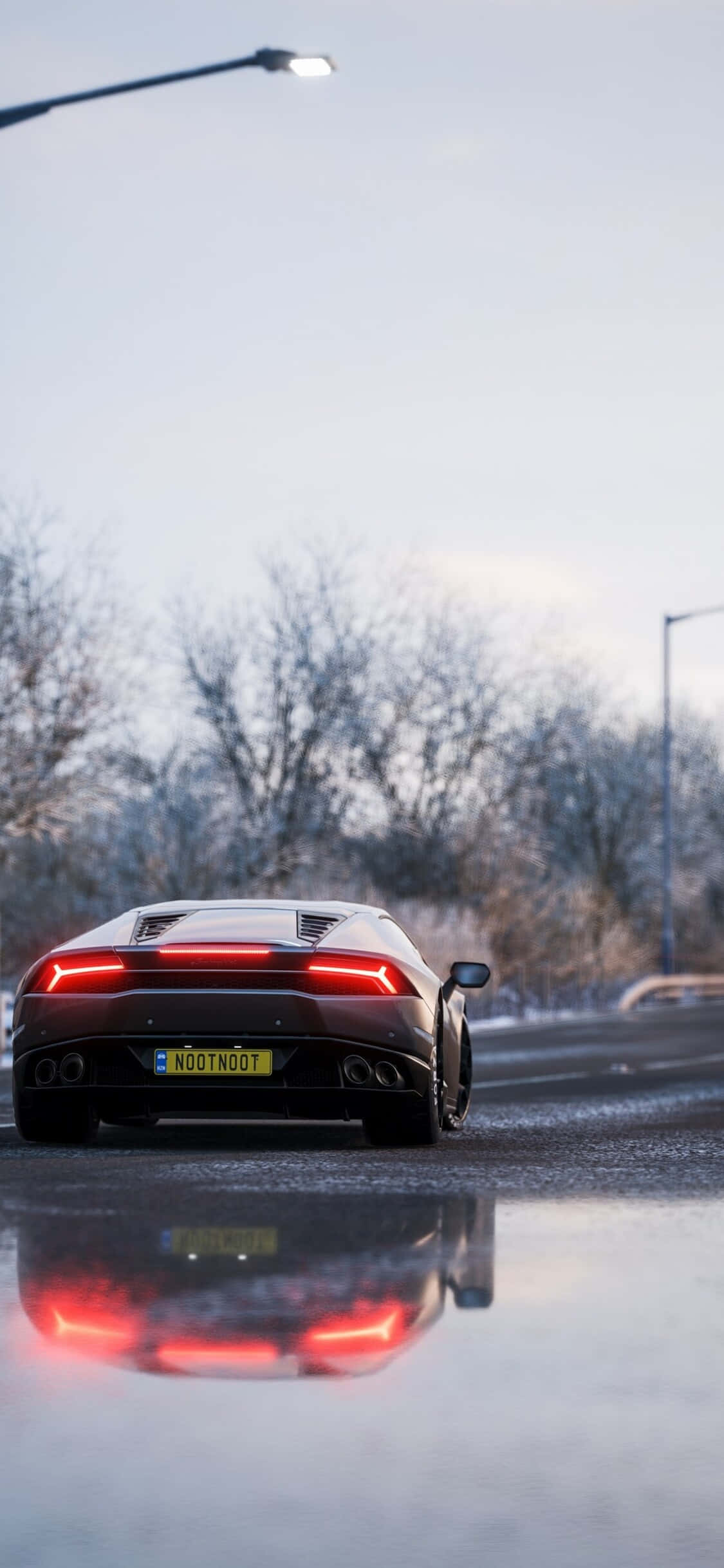 Fondo de pantalla de Lamborghini Huracán negro para iPhone X Forza Motorsport 7 Fondos de pantalla