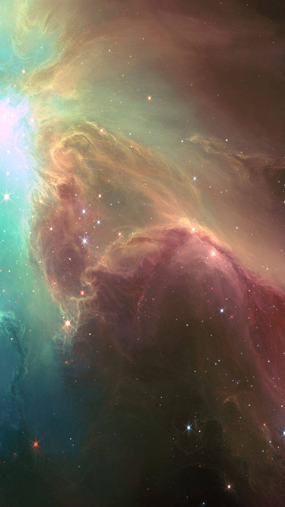 Fondo de pantalla de nebulosa verde claro para iPhone Fondos de pantalla