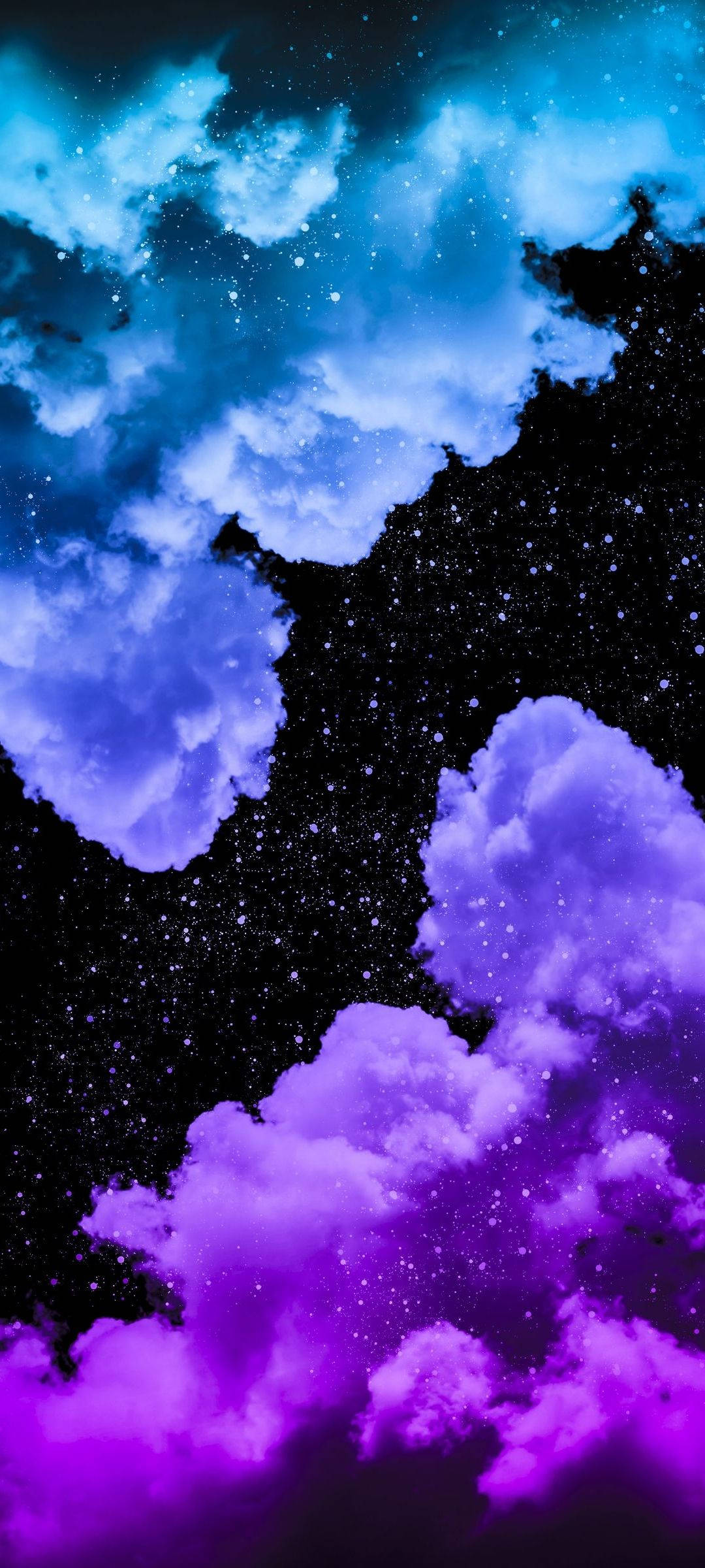 Fondo de pantalla de nubes azules y moradas para teléfono Fondos de pantalla