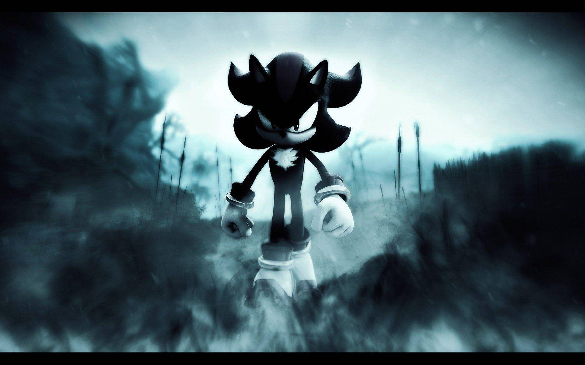 Fondo de pantalla de Shadow the Hedgehog en blanco y negro de Sega Fondos de pantalla
