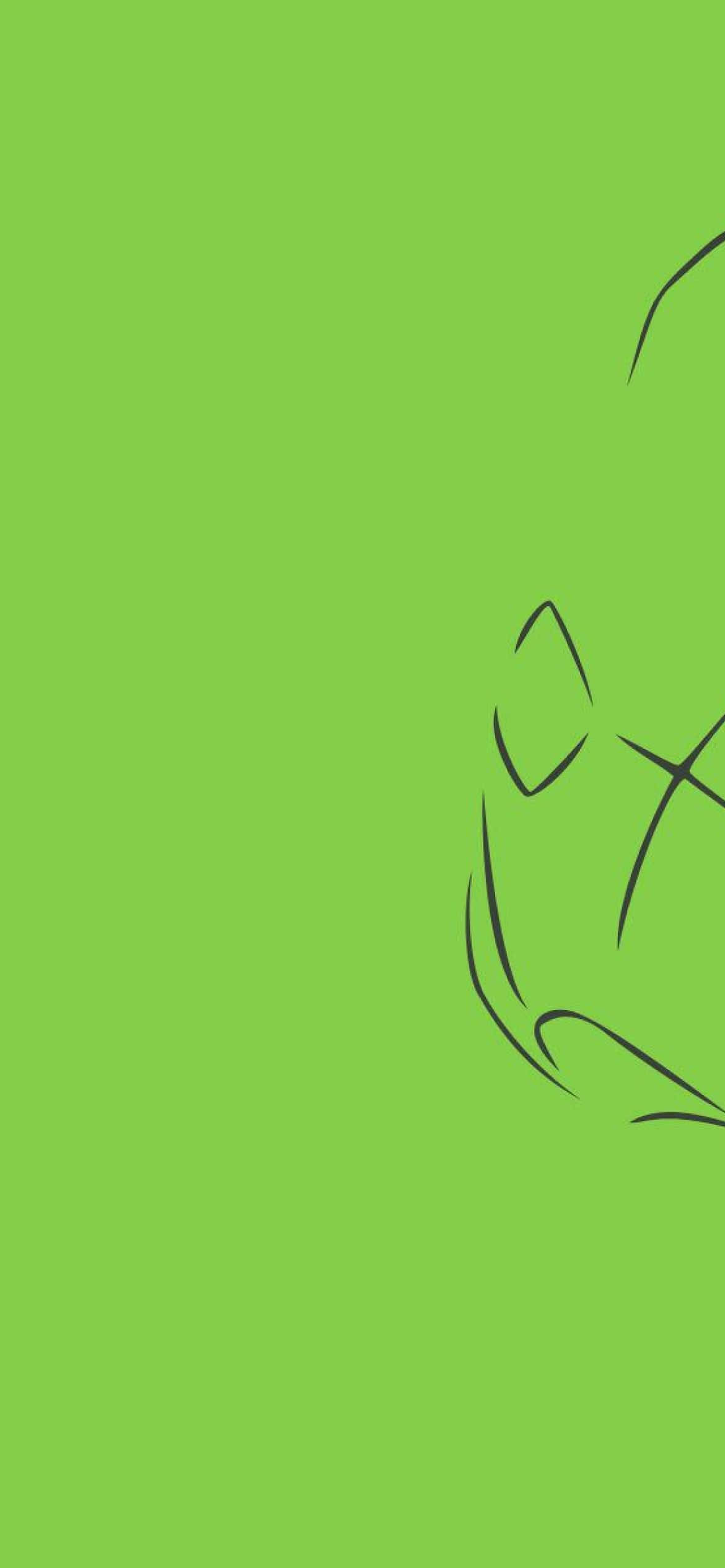 Fondo de Pantalla de Teléfono Metapod Minimalista Estético Verde Fondos de pantalla
