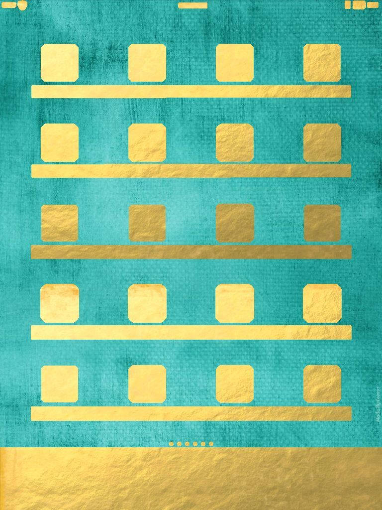 Fondo de pantalla dorado y verde azulado para iPad Mini Fondos de pantalla