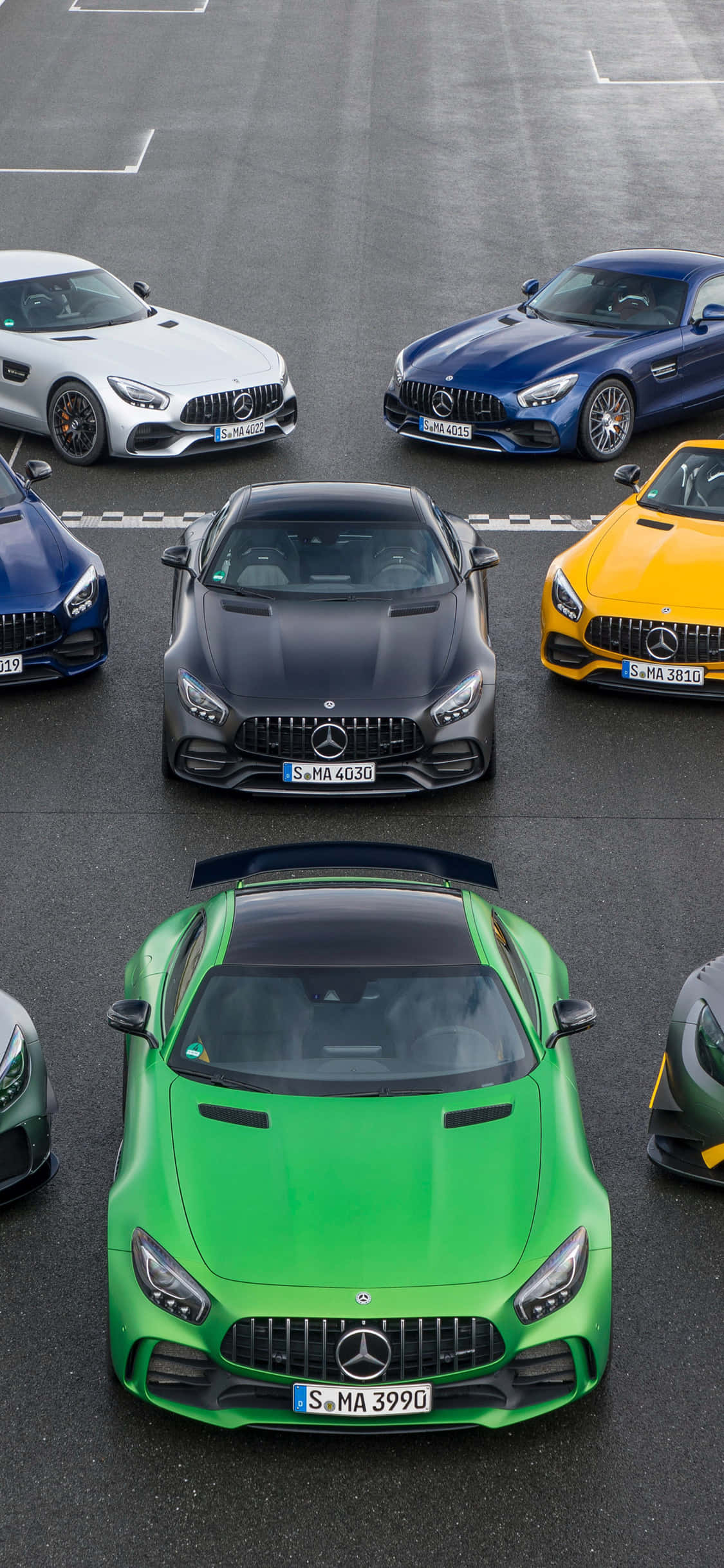 Fondo de pantalla elegante para iPhone X con AMG GT-R Fondos de pantalla