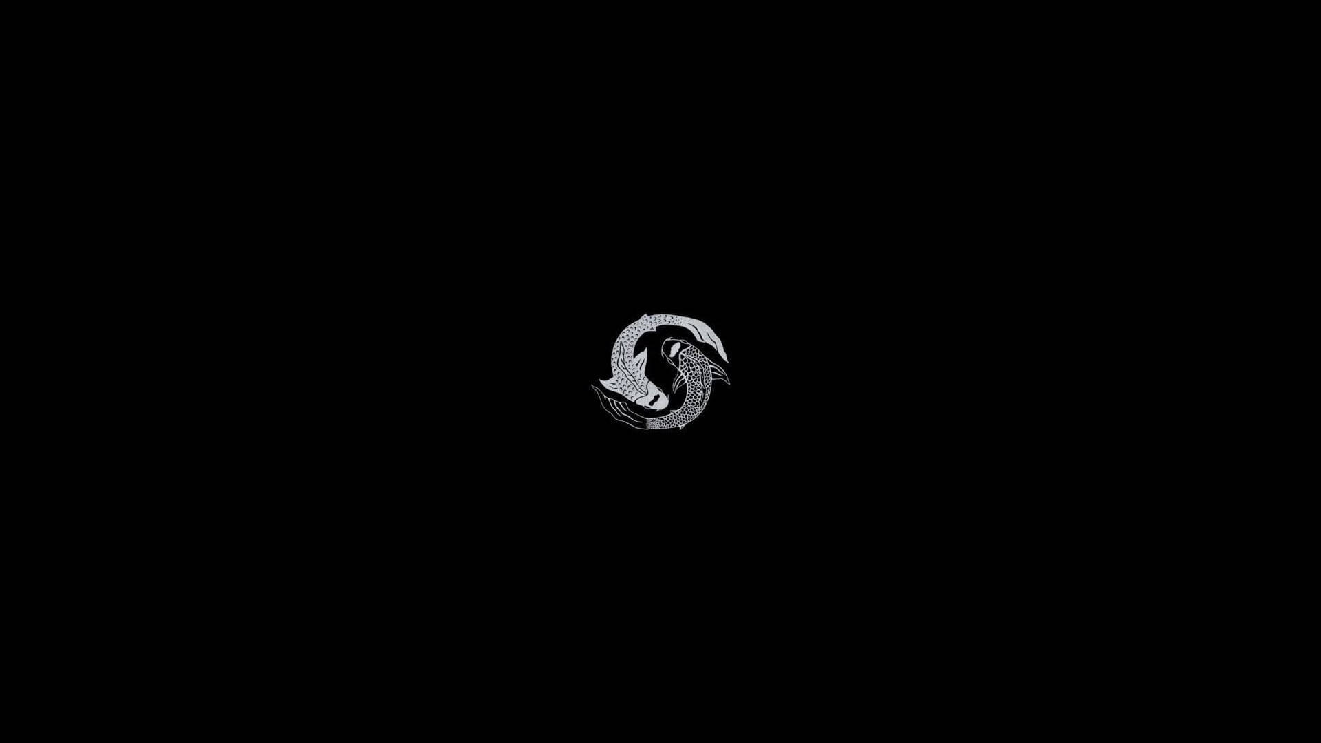 Fondo de pantalla estético blanco y negro de peces Koi para laptop Fondos de pantalla