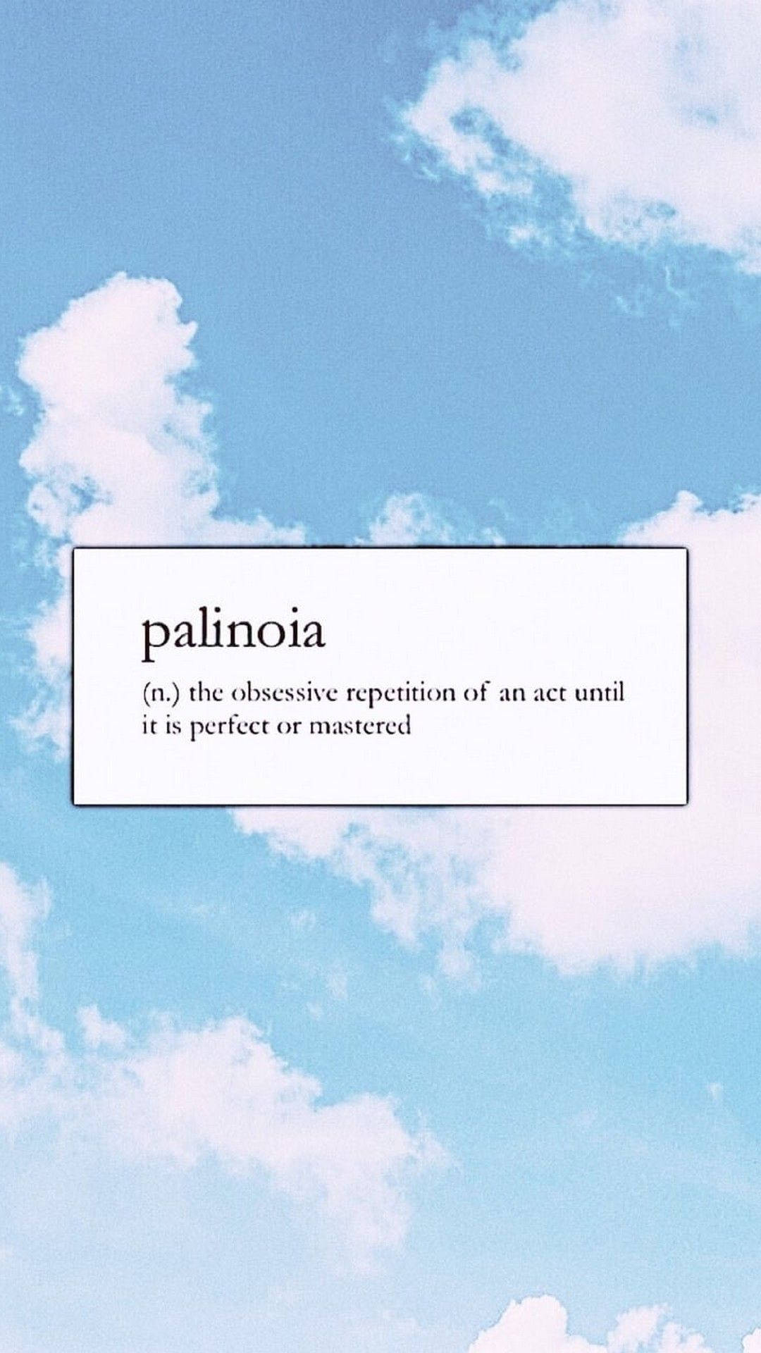 Fondo de pantalla estético con la palabra Palinoia para iPhone XR Fondos de pantalla