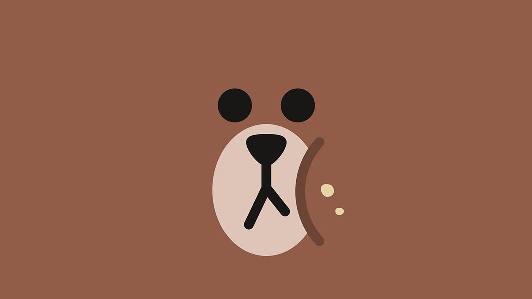 Fondo de pantalla estético marrón con cara de osito de peluche para laptop Fondos de pantalla
