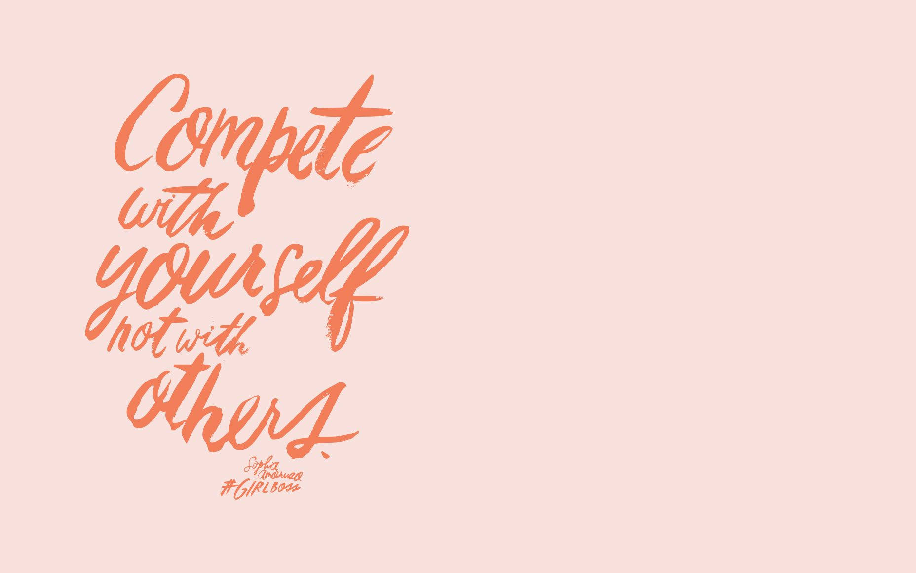 Fondo de pantalla estético para Mac con frase inspiradora en tonos pastel Fondos de pantalla