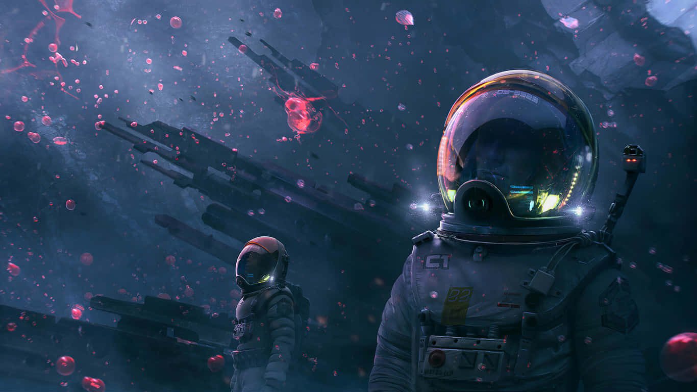 Fondo de pantalla HD 1366x768 de astronautas para escritorio Fondos de pantalla