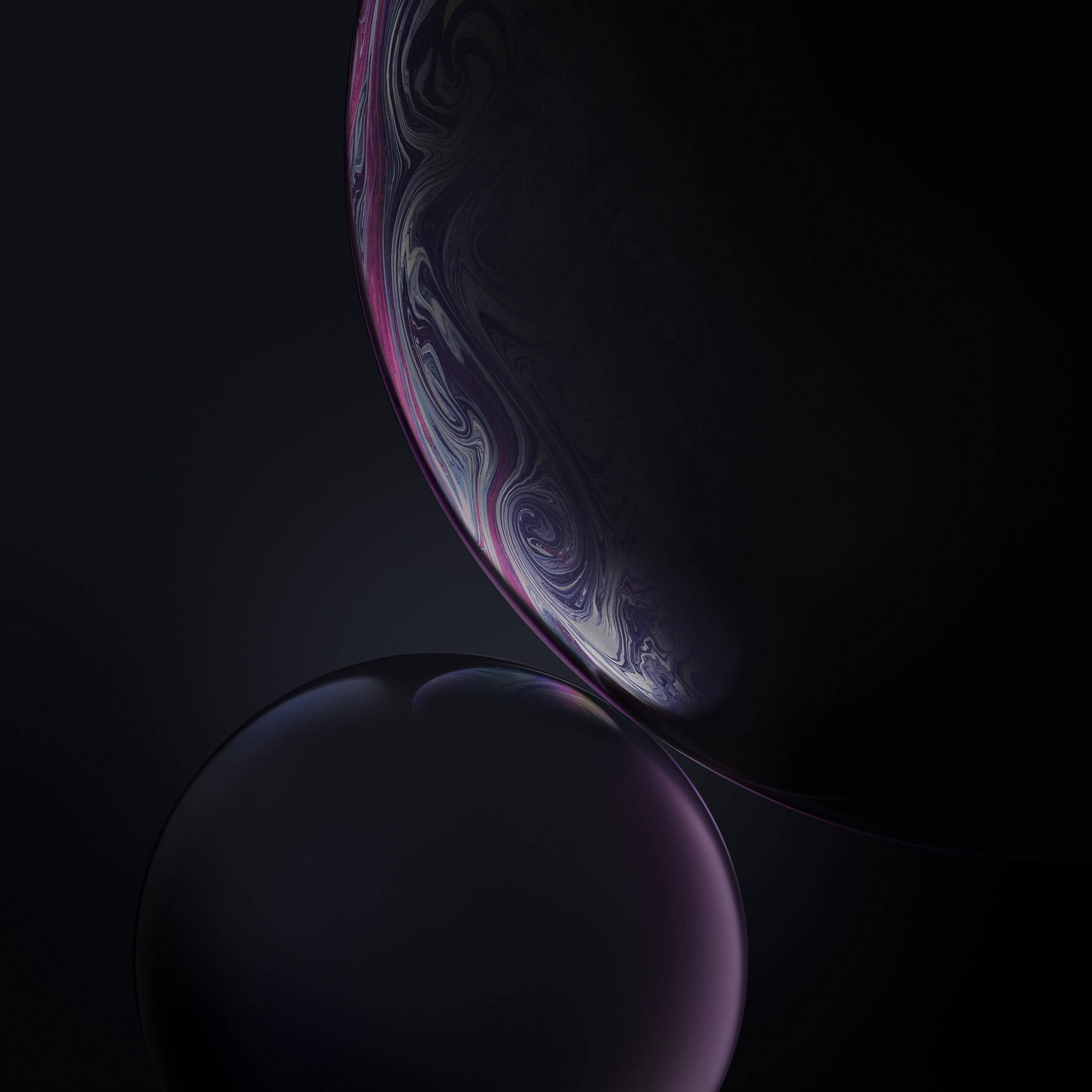 Fondo de Pantalla iPhone 12 Burbujas Violeta Oscuro Fondos de pantalla