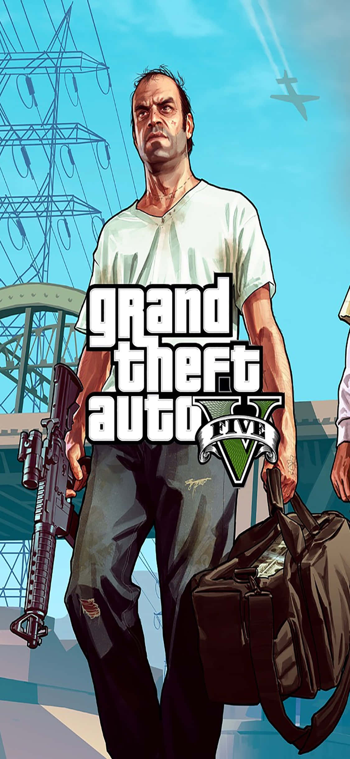 Fondo de Pantalla iPhone X Grand Theft Auto V Trevor y Bolsa Fondos de pantalla