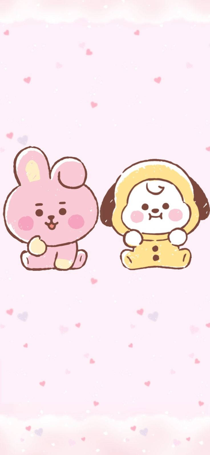 Fondo de Pantalla Lindo de Cooky y Chimmy para iPhone Fondos de pantalla