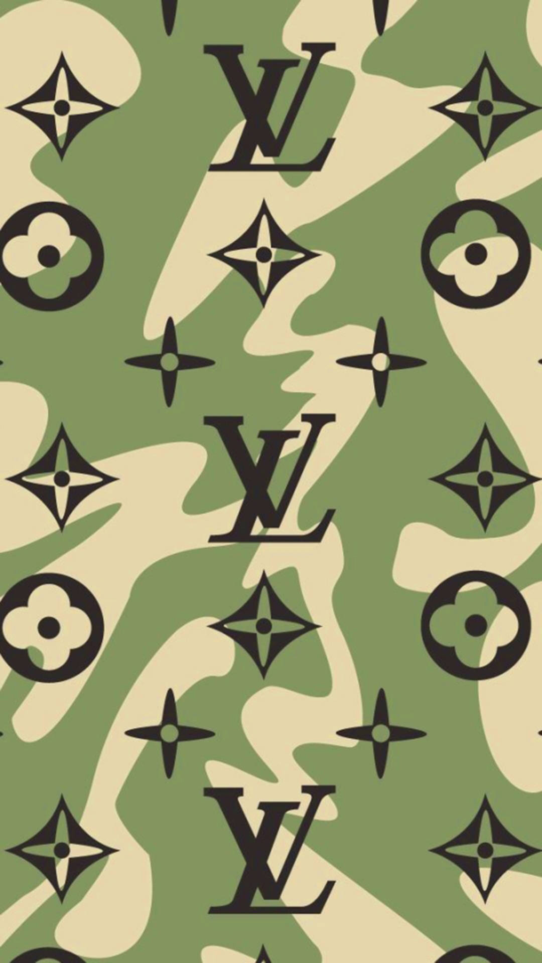 Fondo de pantalla Louis Vuitton Camuflaje Verde Fondos de pantalla