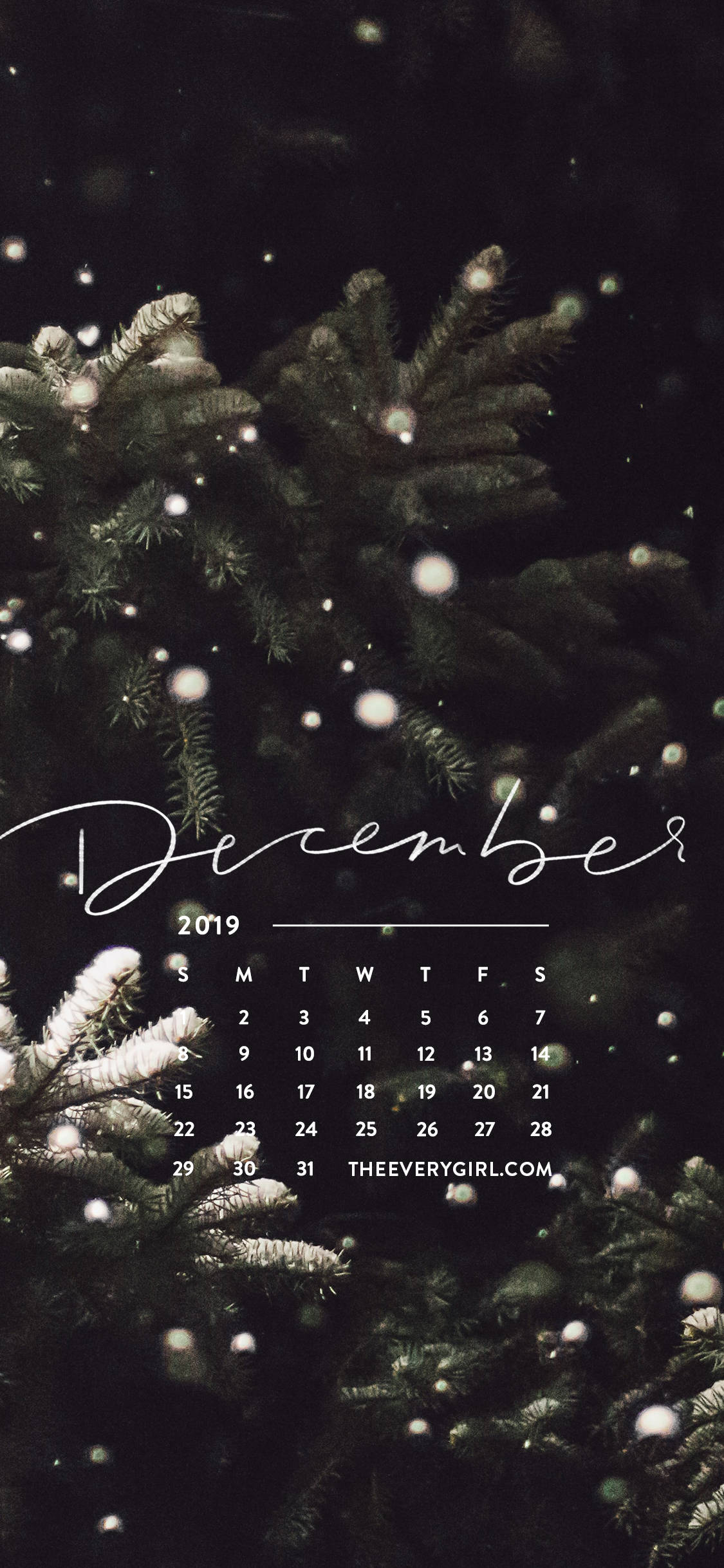 Fondo de Pantalla Minimalista Navideño de Diciembre para iPhone Fondos de pantalla