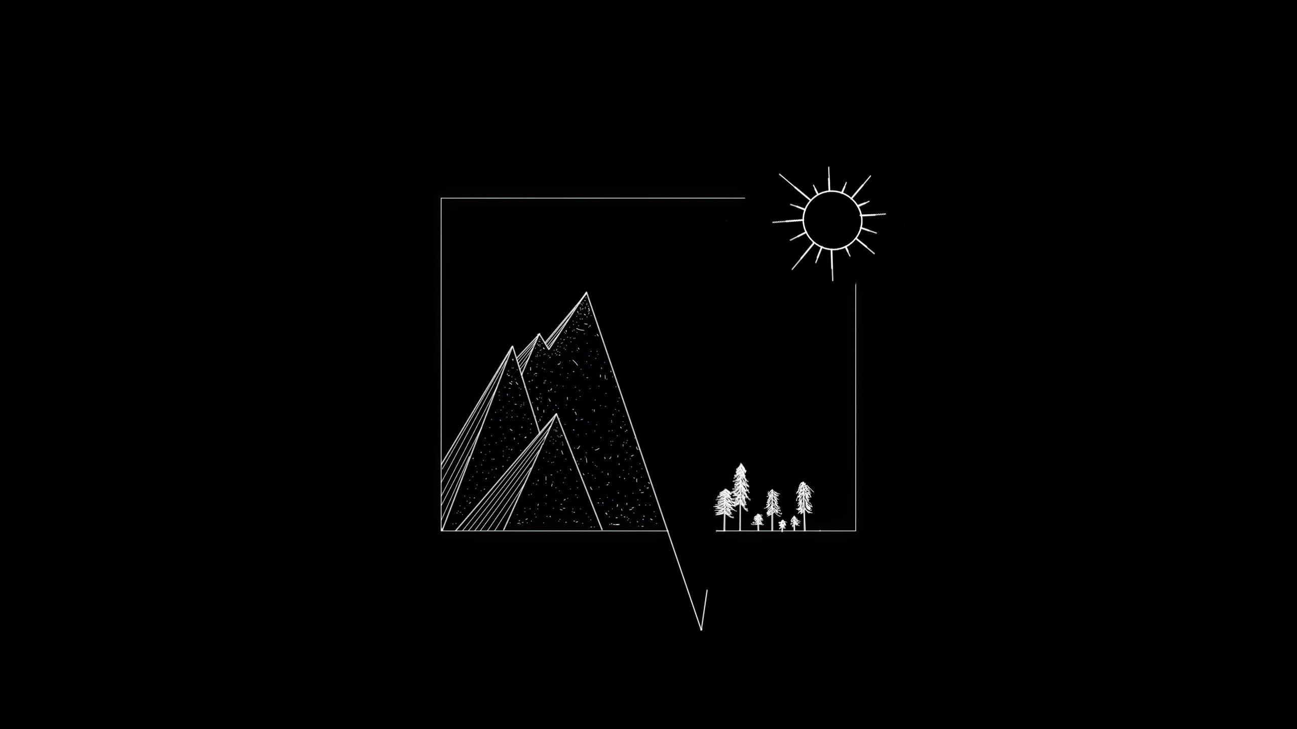 Fondo de Pantalla Minimalista para Laptop con Icono de Foto de Montaña Fondos de pantalla