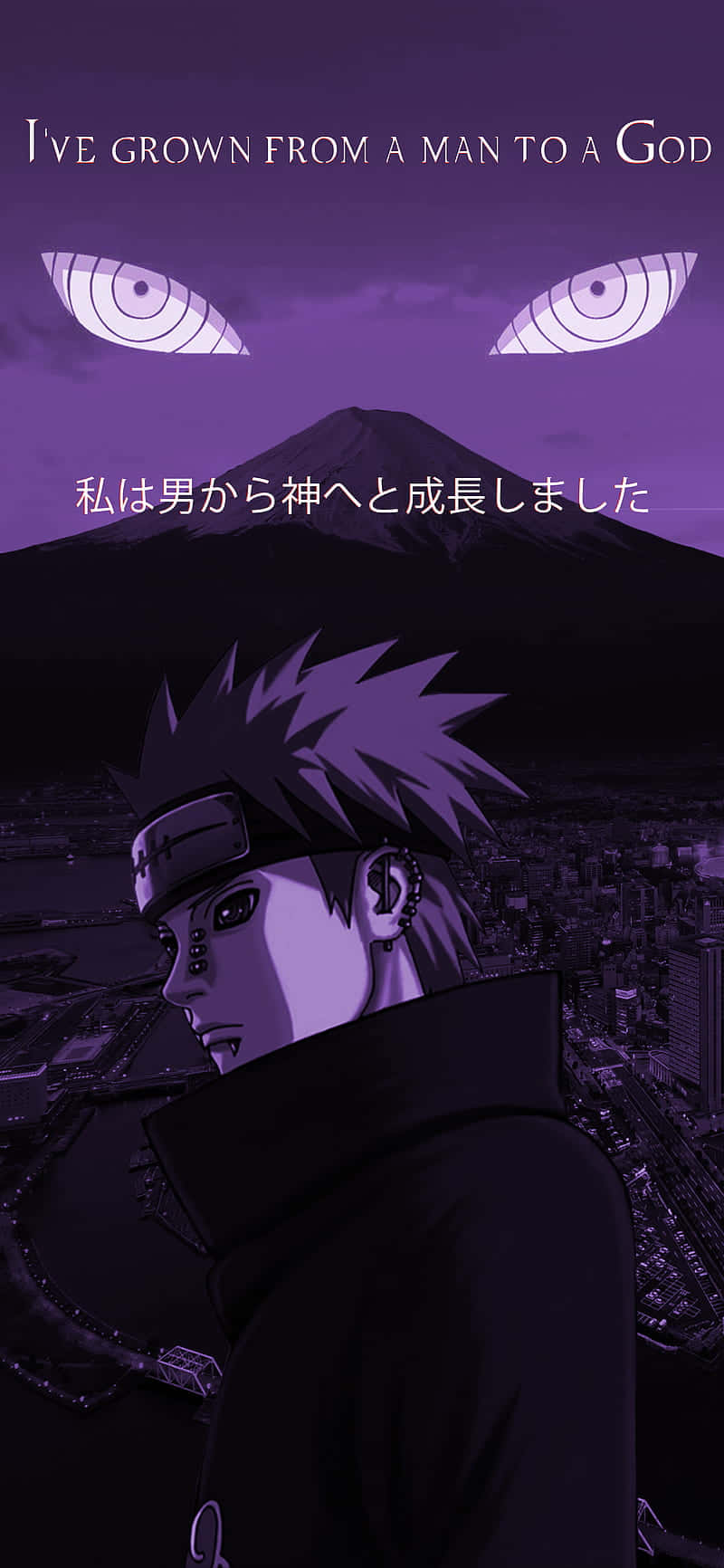 Fondo de pantalla morado estético de Naruto para teléfono Fondos de pantalla