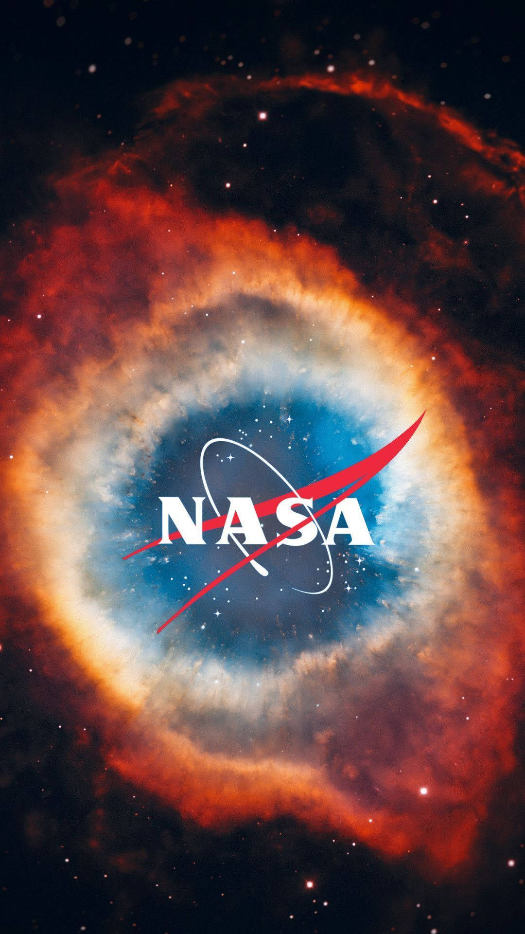Fondo de pantalla NASA con logotipo estilo nebulosa para iPhone Fondos de pantalla