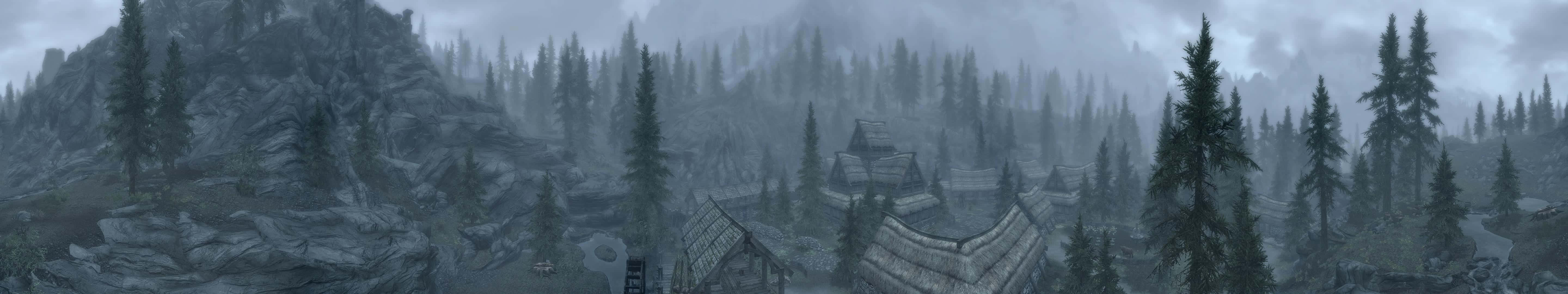 Fondo de pantalla negro y gris de Skyrim para monitor Pixel 3 Fondos de pantalla