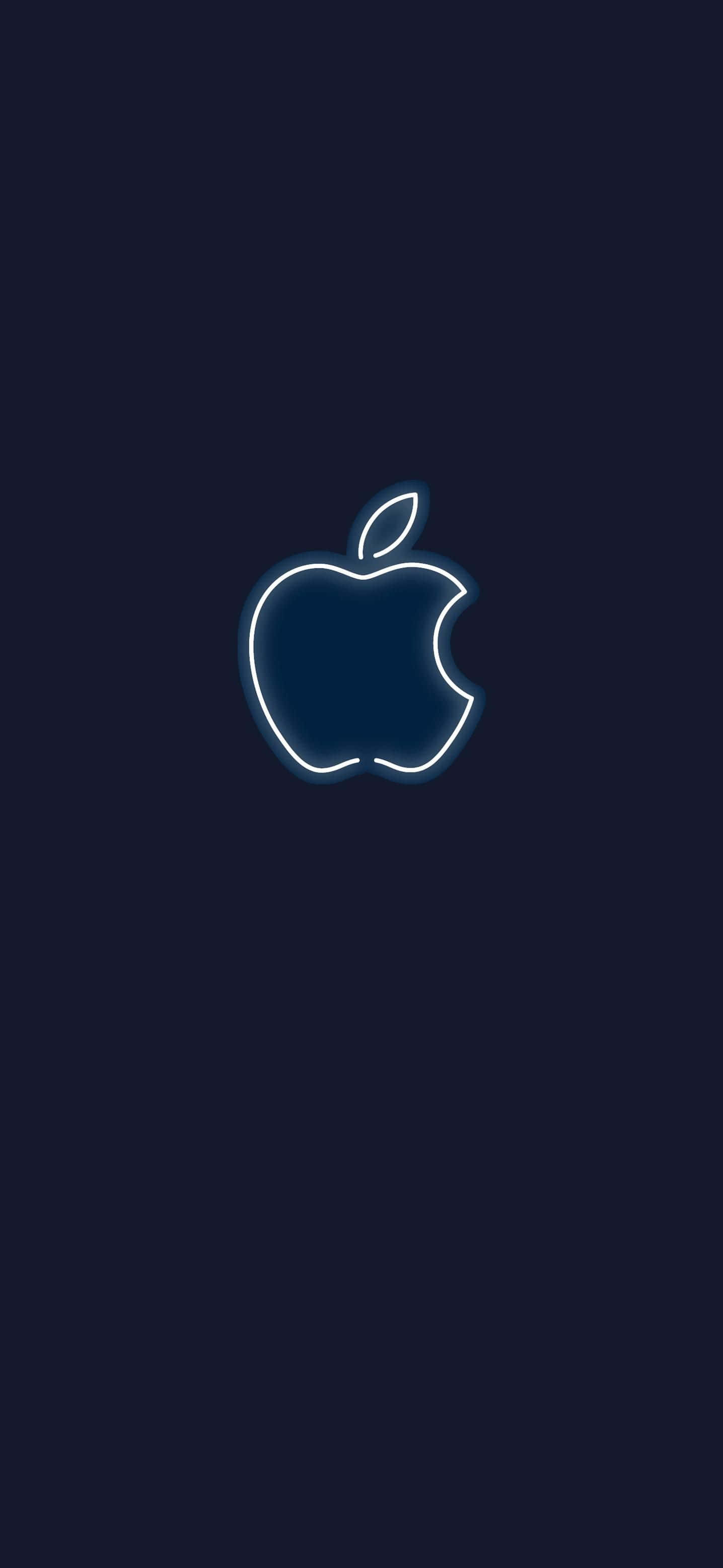 Fondo de pantalla Neon White Logo Apple HD para iPhone Fondos de pantalla