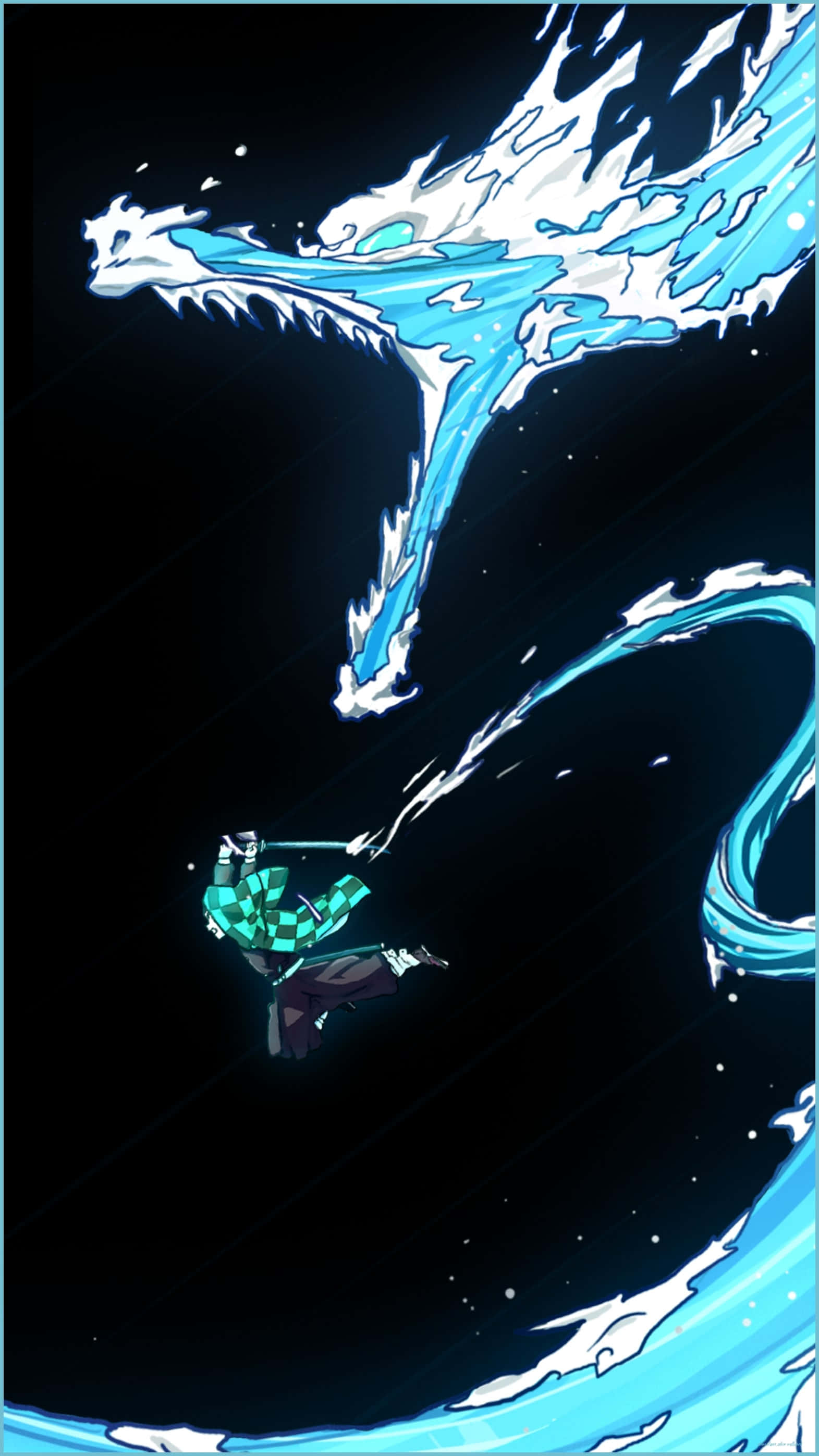 Fondo de pantalla oscuro de Demon Slayer para iPhone Fondos de pantalla