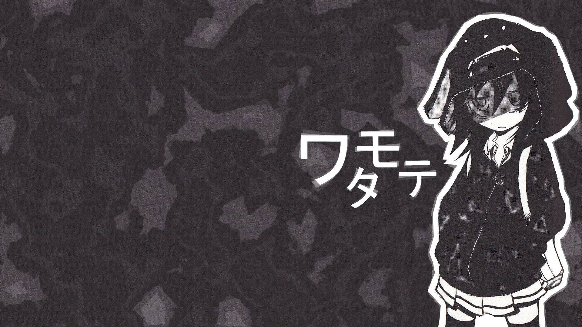 Fondo de pantalla oscuro de WataMote con estética anime para escritorio Fondos de pantalla