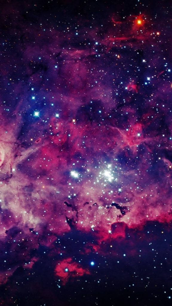 Fondo de pantalla oscuro rosa nebulosa espacial para iPhone Fondos de pantalla