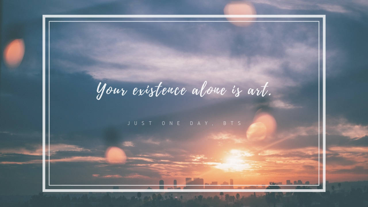 Fondo de pantalla para laptop con letra de Just One Day de BTS Fondos de pantalla