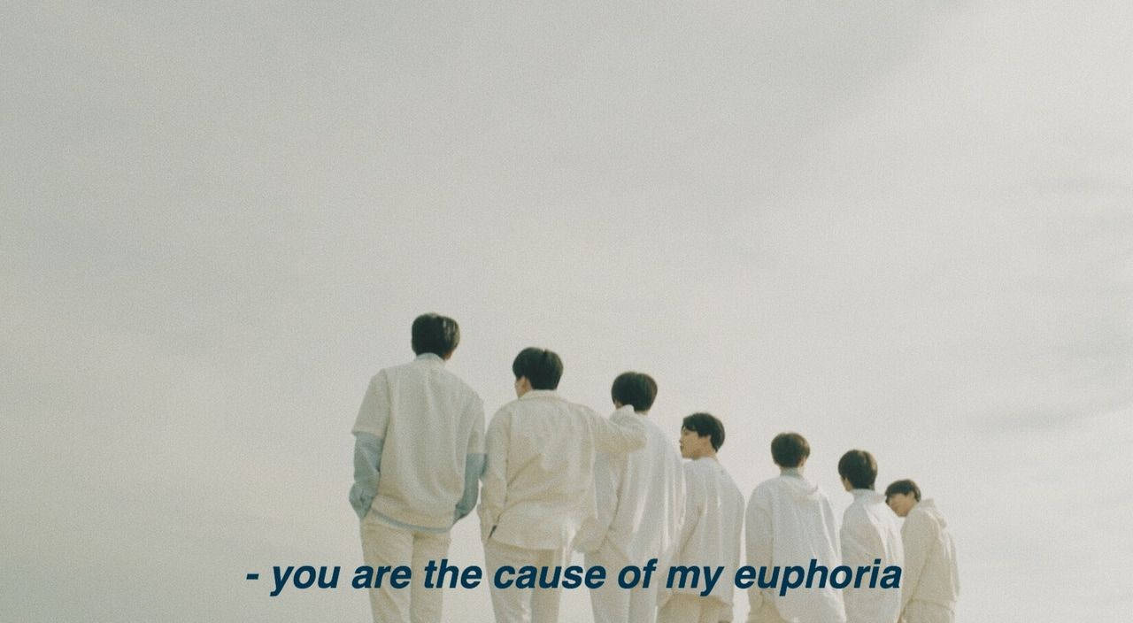 Fondo de pantalla para laptop con letras de Euphoria de BTS Fondos de pantalla