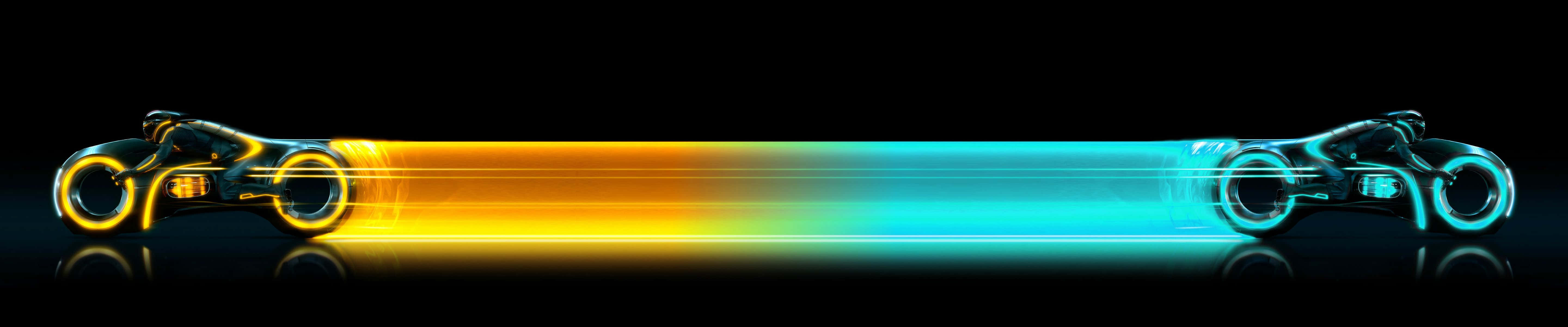 Fondo de pantalla para monitor Pixel 3 con increíbles motos amarillas y azules de Tron Fondos de pantalla