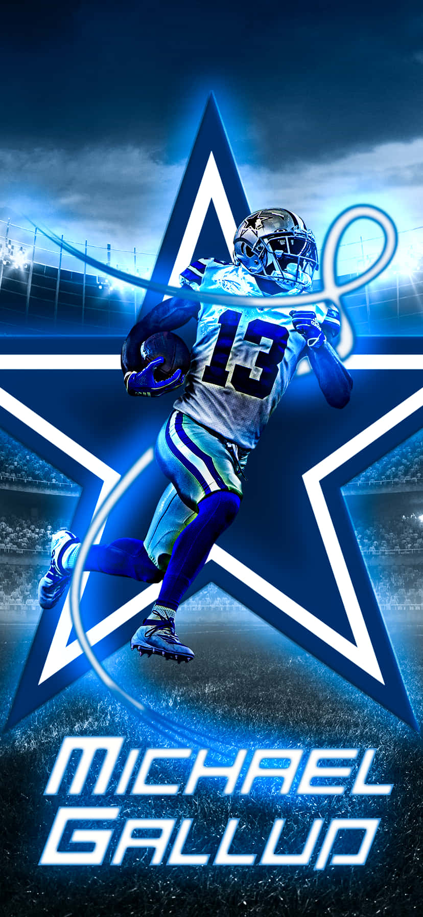 Fondo de pantalla para teléfono de Michael Gallup de los Dallas Cowboys Fondos de pantalla
