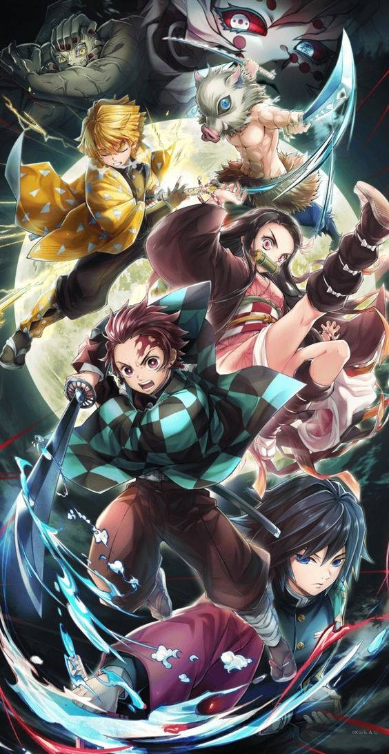 Fondo de pantalla poderoso de Demon Slayer para iPhone Fondos de pantalla