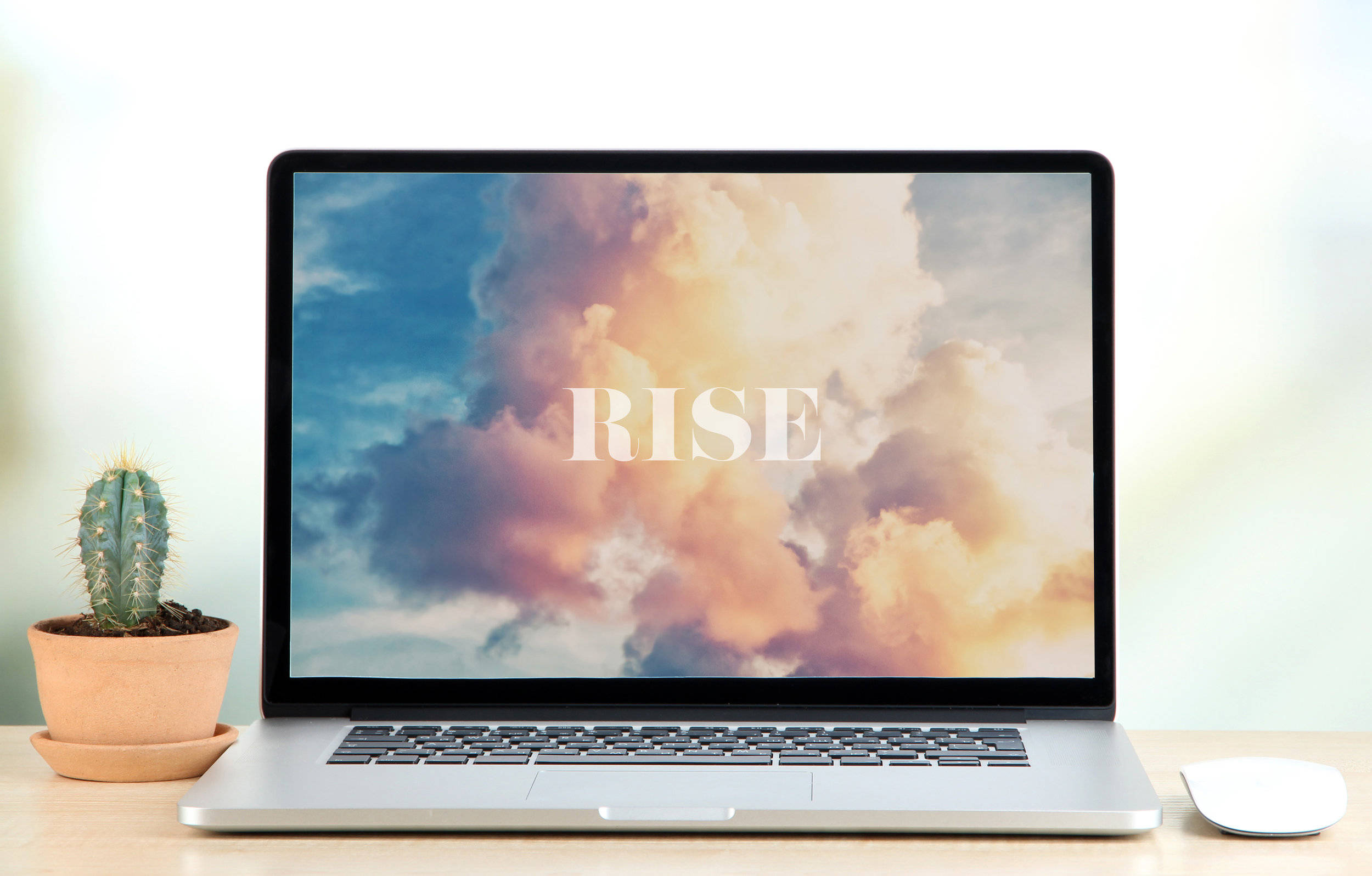 Fondo de pantalla Rise con nubes estéticas para laptop de oficina Fondos de pantalla