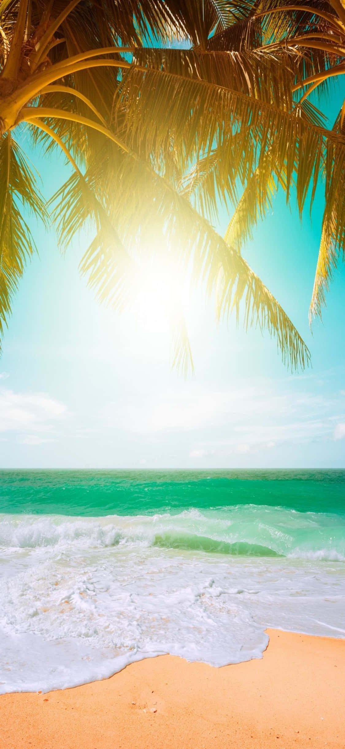 Fondo de pantalla sereno para iPhone X con hermosa escena de playa Fondos de pantalla