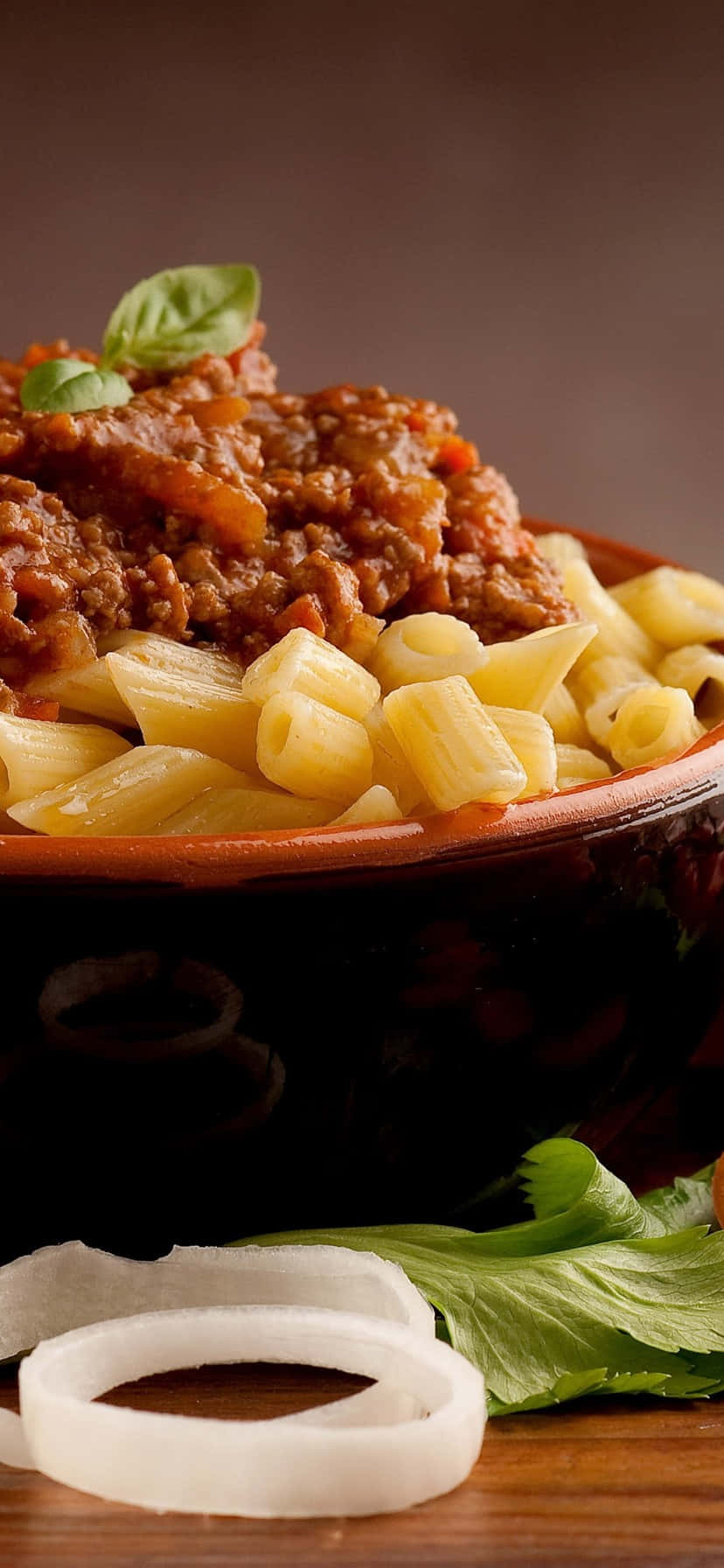 Fondo de pasta Android Macarrones con salsa boloñesa Fondos de pantalla