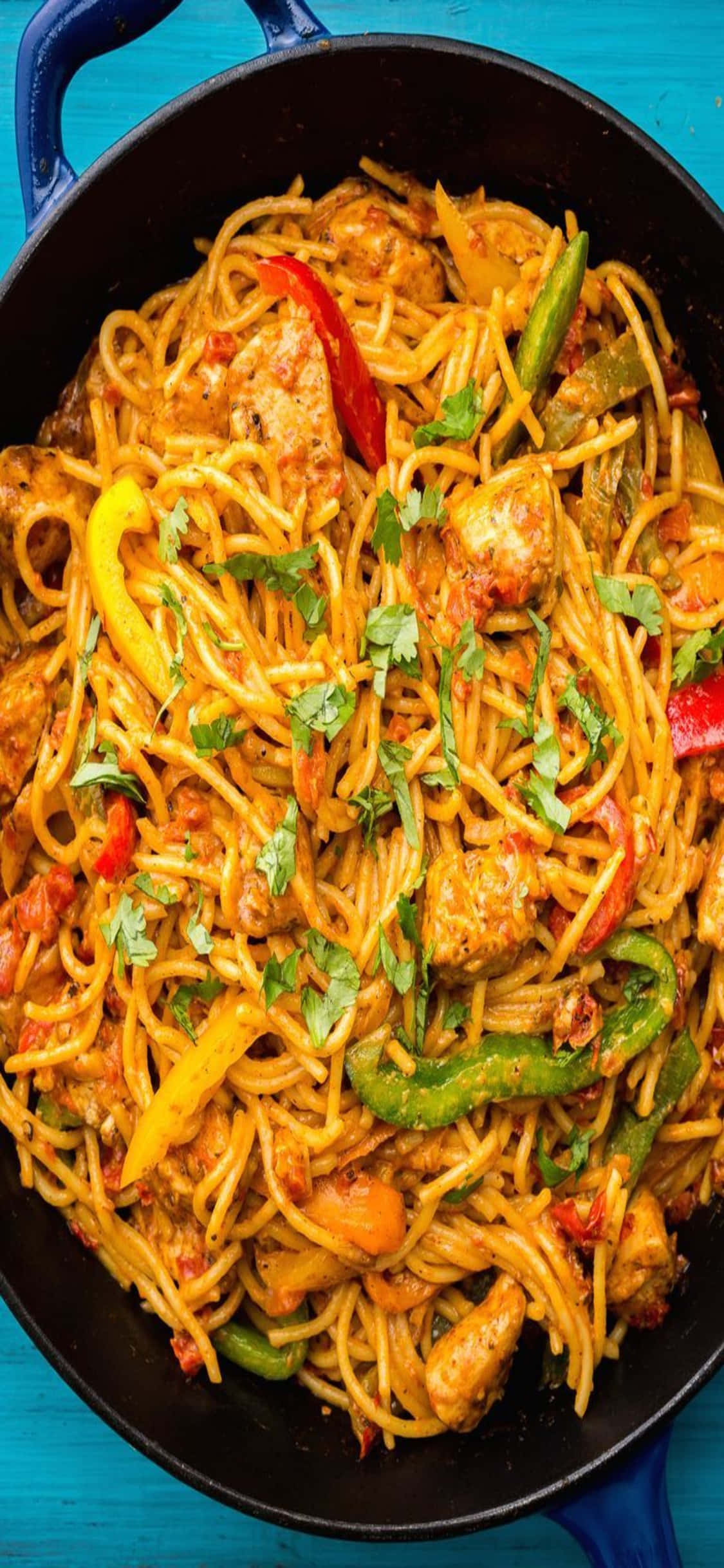 Fondo de Pasta de Pollo Mexicana para iPhone X Fondos de pantalla