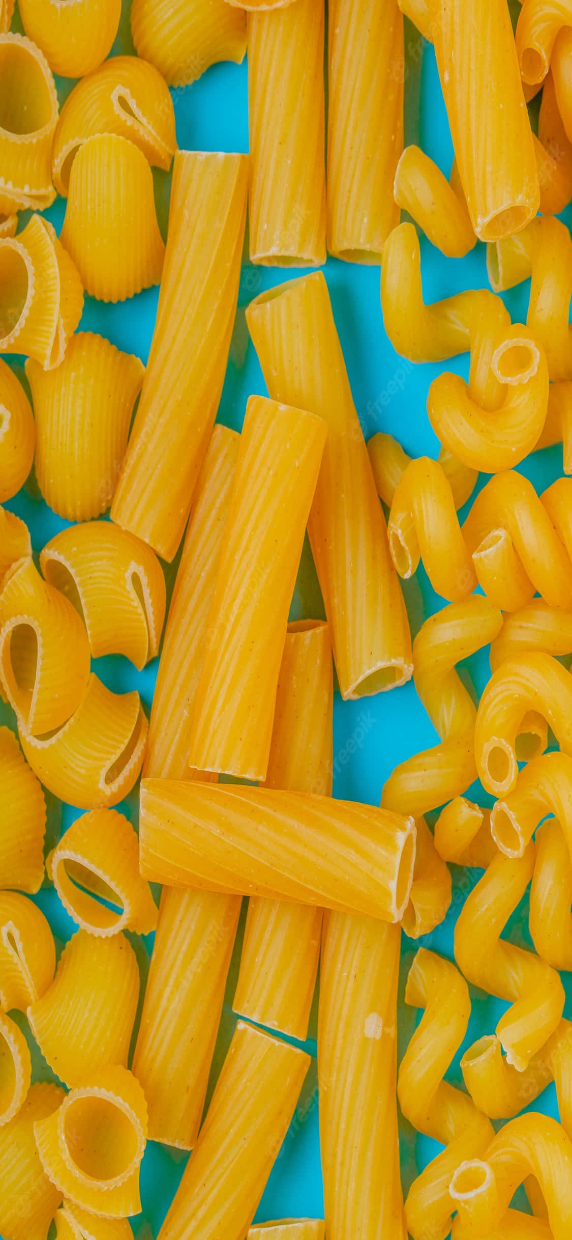 Fondo de Pasta para iPhone X sobre Mesa Azul Fondos de pantalla