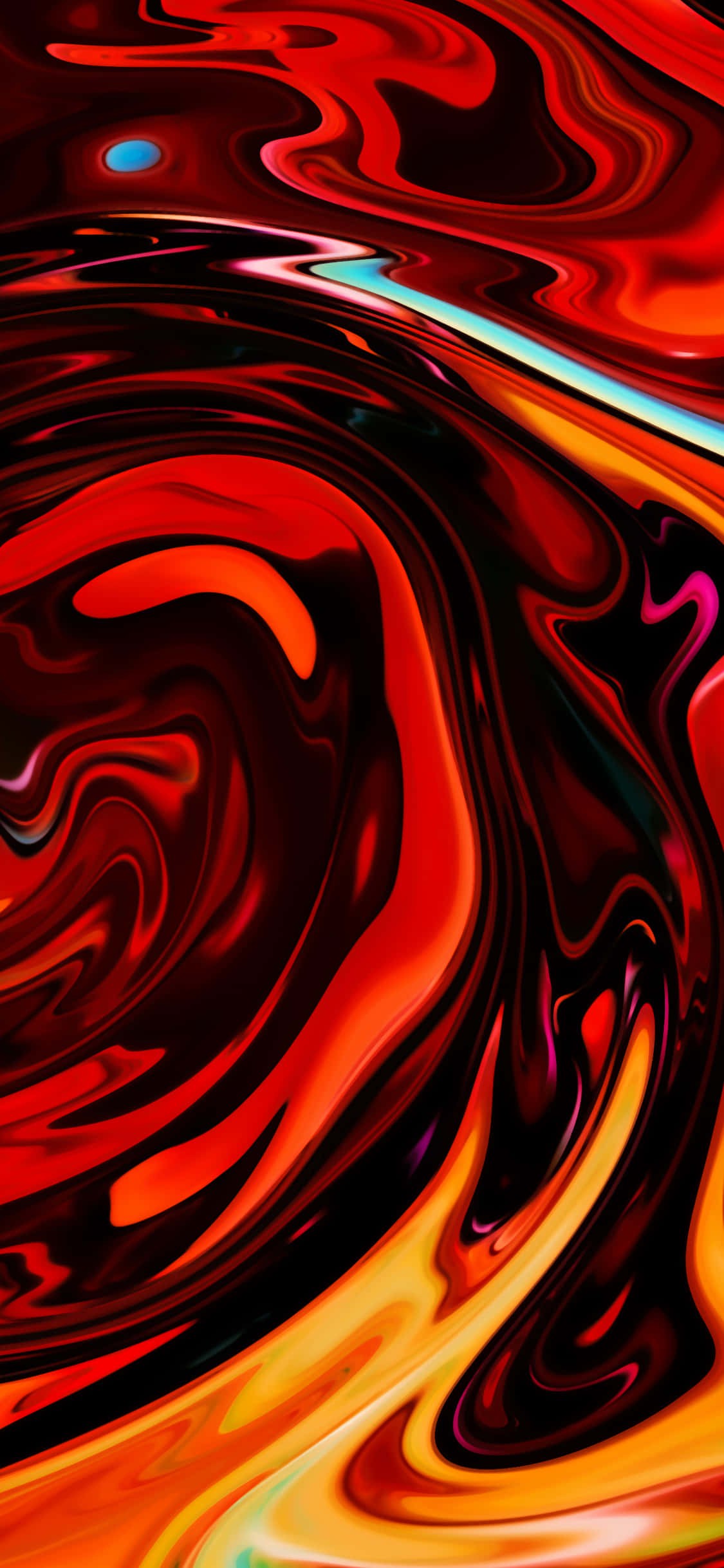 Fondo de Patrones Abstractos de Remolinos de Fluido Naranja Fondos de pantalla
